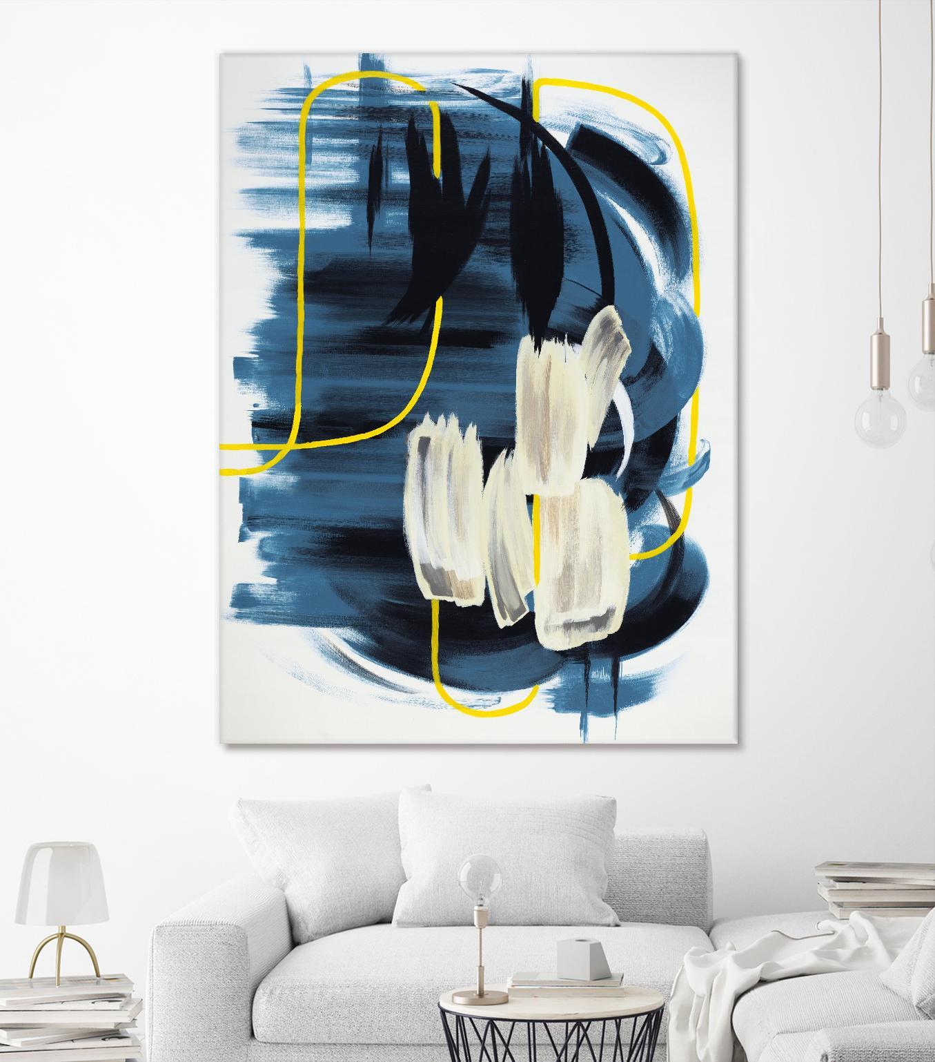 Curious Crafter II by Daleno Art on GIANT ART - blue abstract abstrait