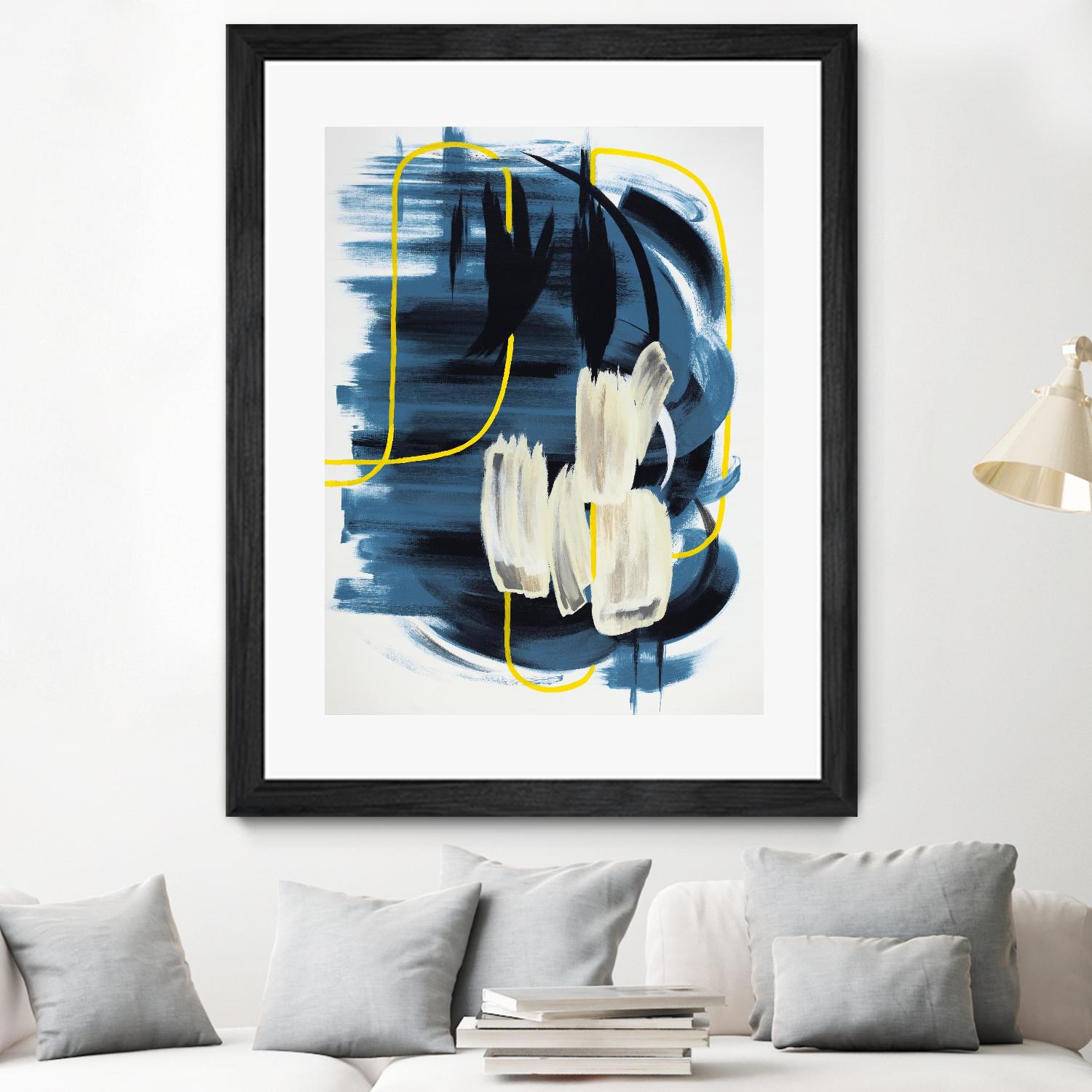 Curious Crafter II by Daleno Art on GIANT ART - blue abstract abstrait