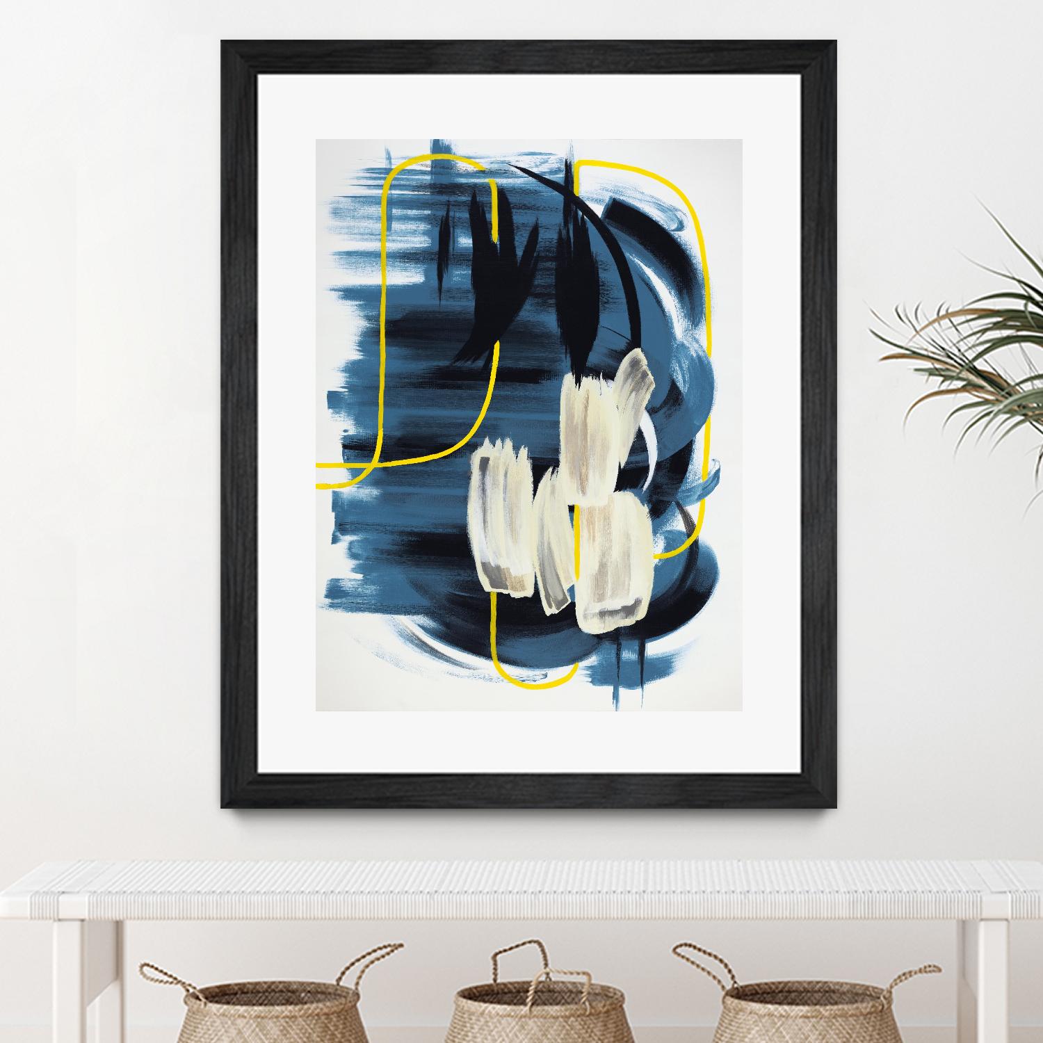 Curious Crafter II by Daleno Art on GIANT ART - blue abstract abstrait