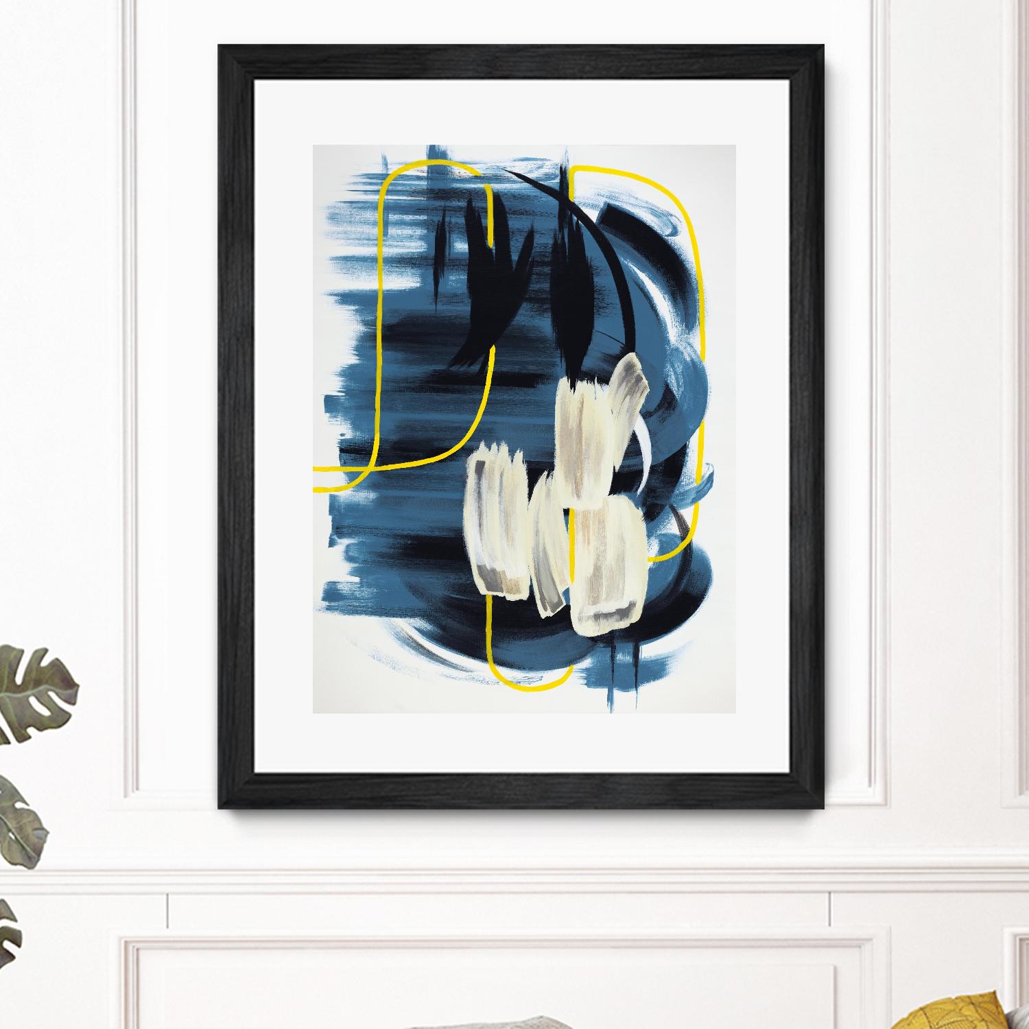 Curious Crafter II by Daleno Art on GIANT ART - blue abstract abstrait