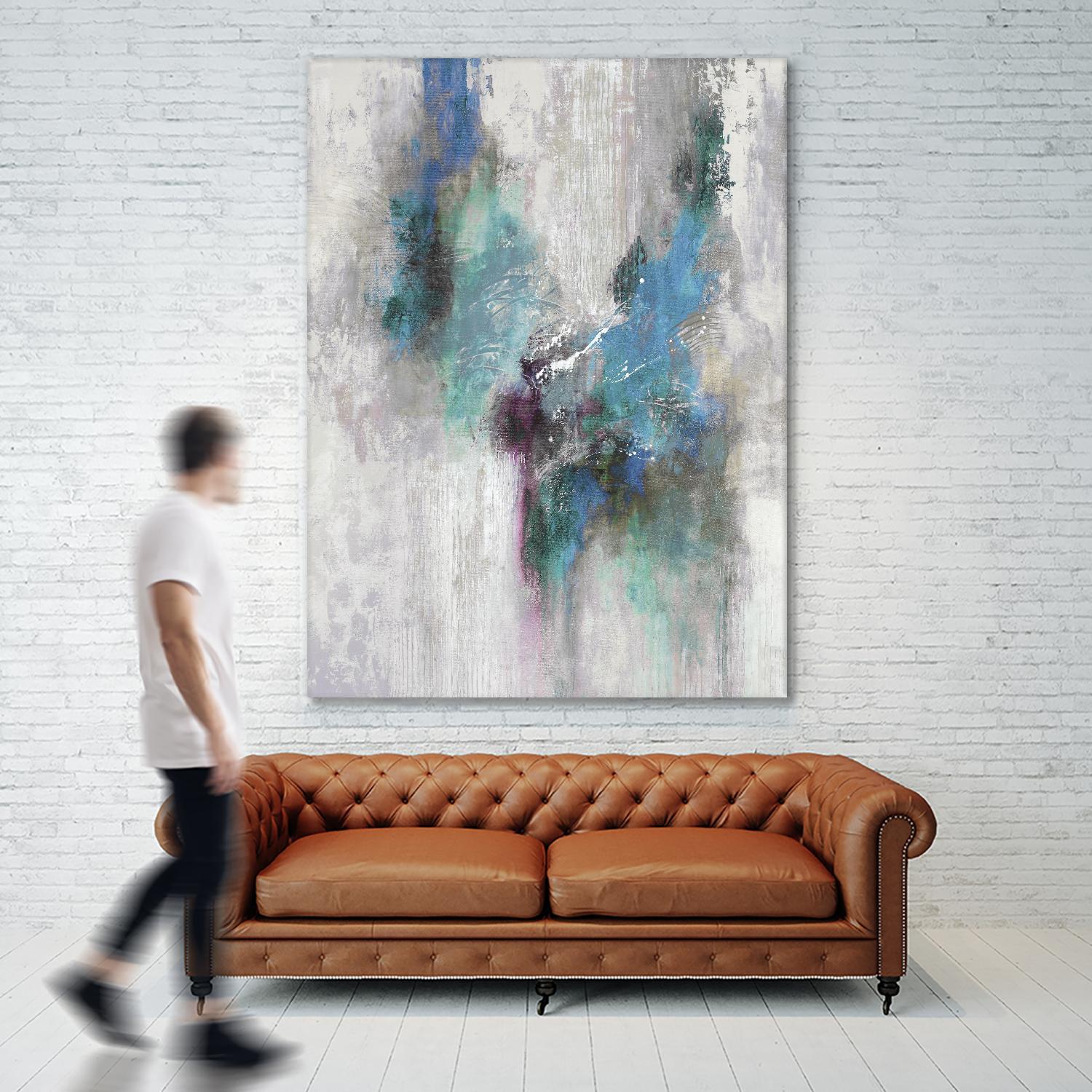 Comfy Nest II by Daleno Art on GIANT ART - blue abstract abstrait
