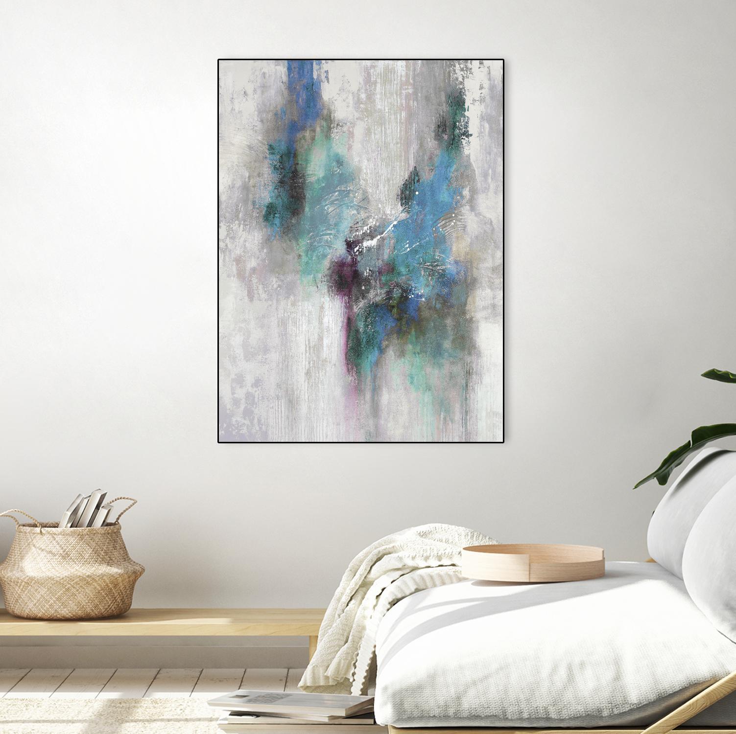 Comfy Nest II by Daleno Art on GIANT ART - blue abstract abstrait