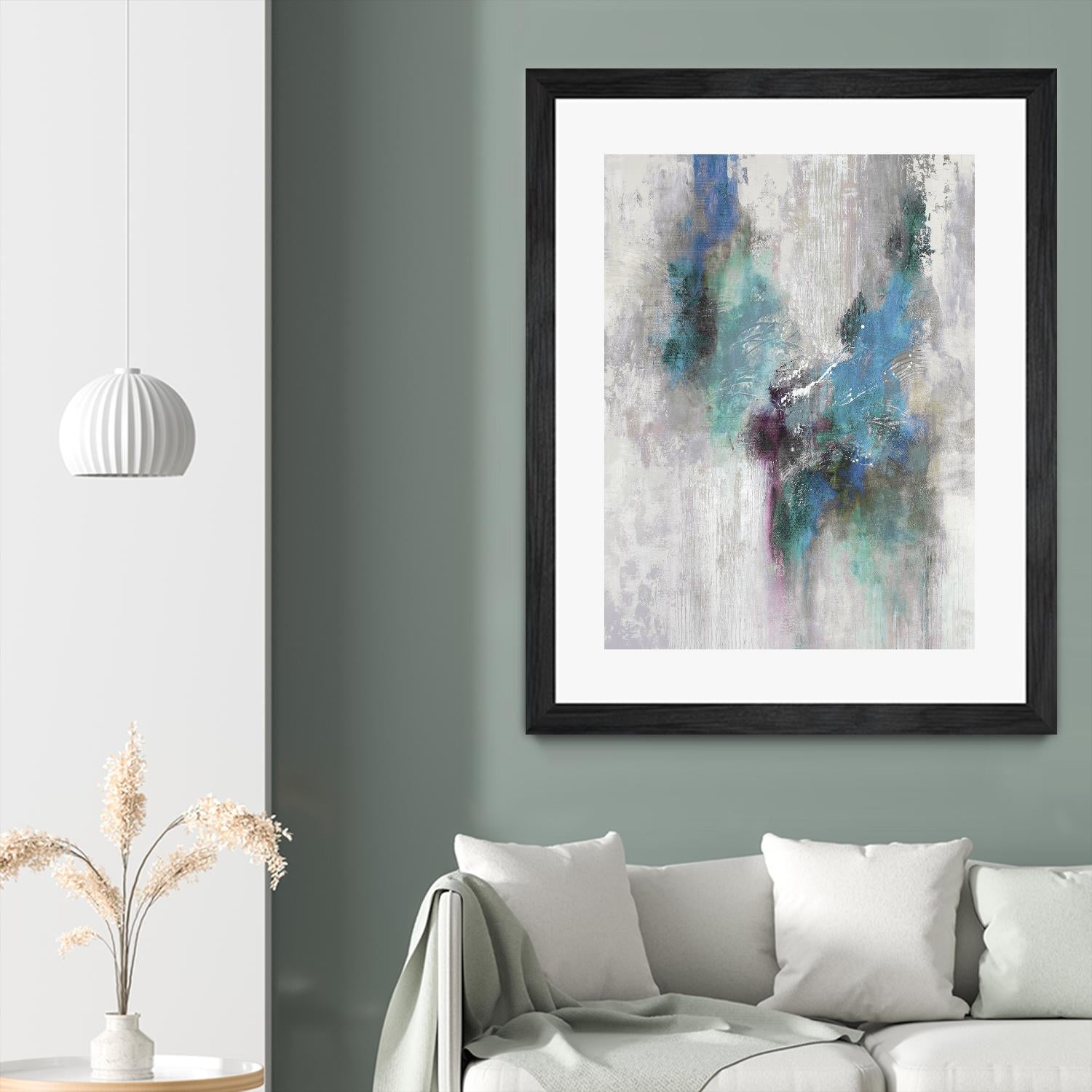 Comfy Nest II by Daleno Art on GIANT ART - blue abstract abstrait