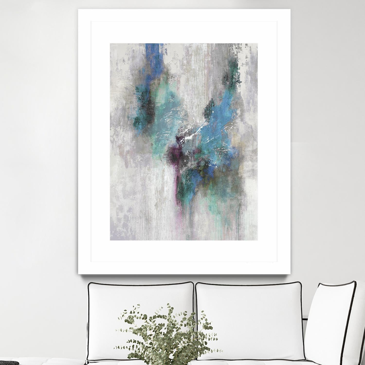 Comfy Nest II by Daleno Art on GIANT ART - blue abstract abstrait