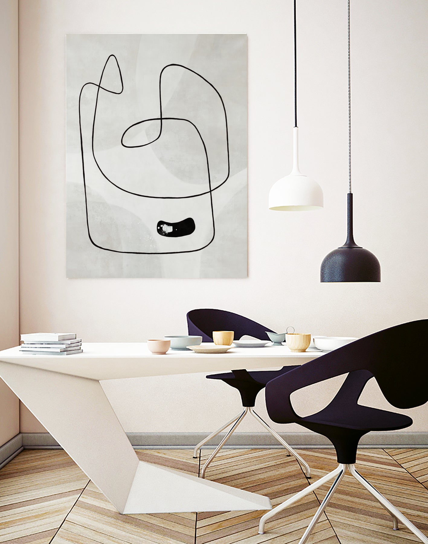 Take A Dip by Daleno Art on GIANT ART - black abstract