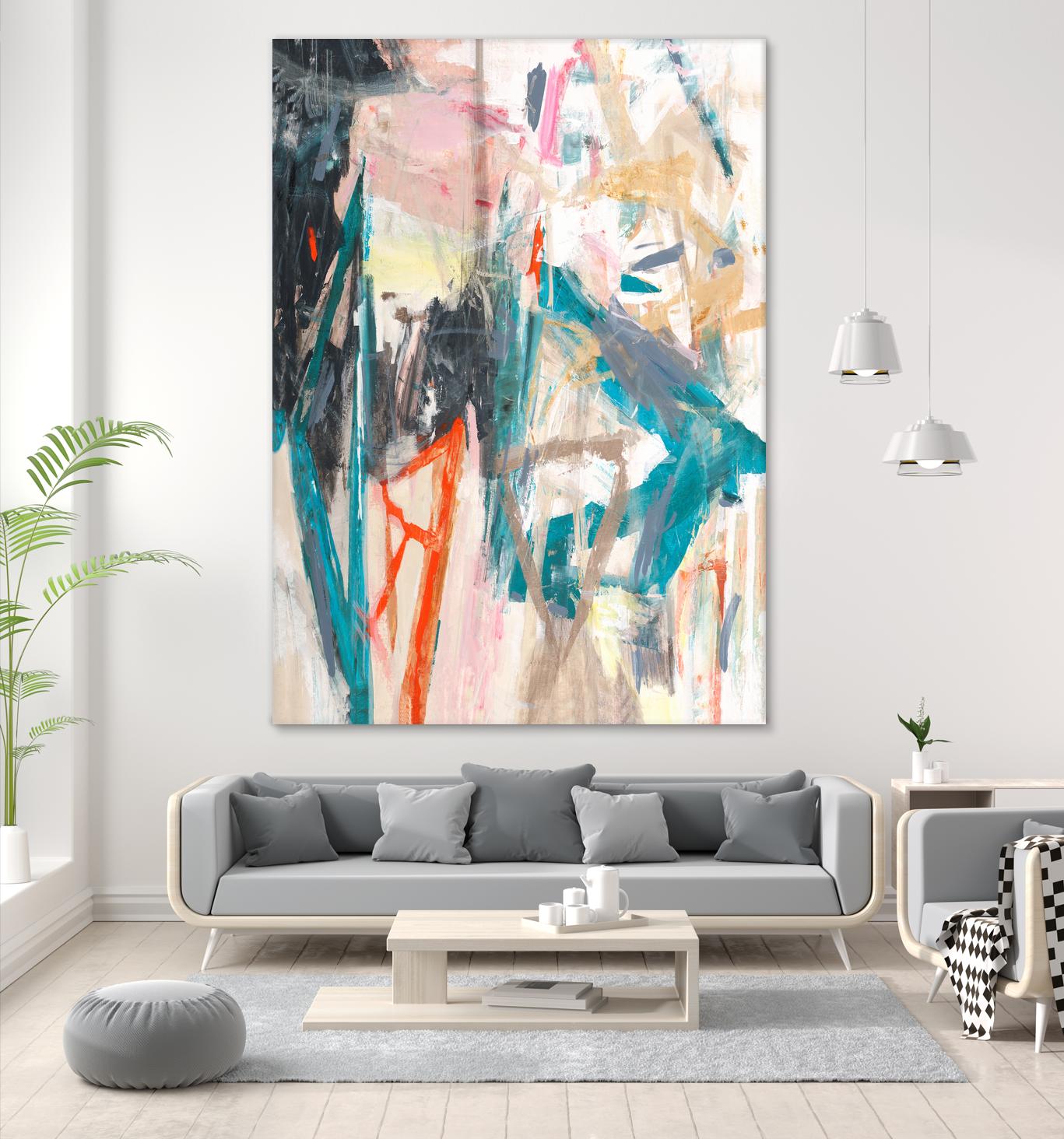 French Movement V by Daleno Art on GIANT ART - orange abstract