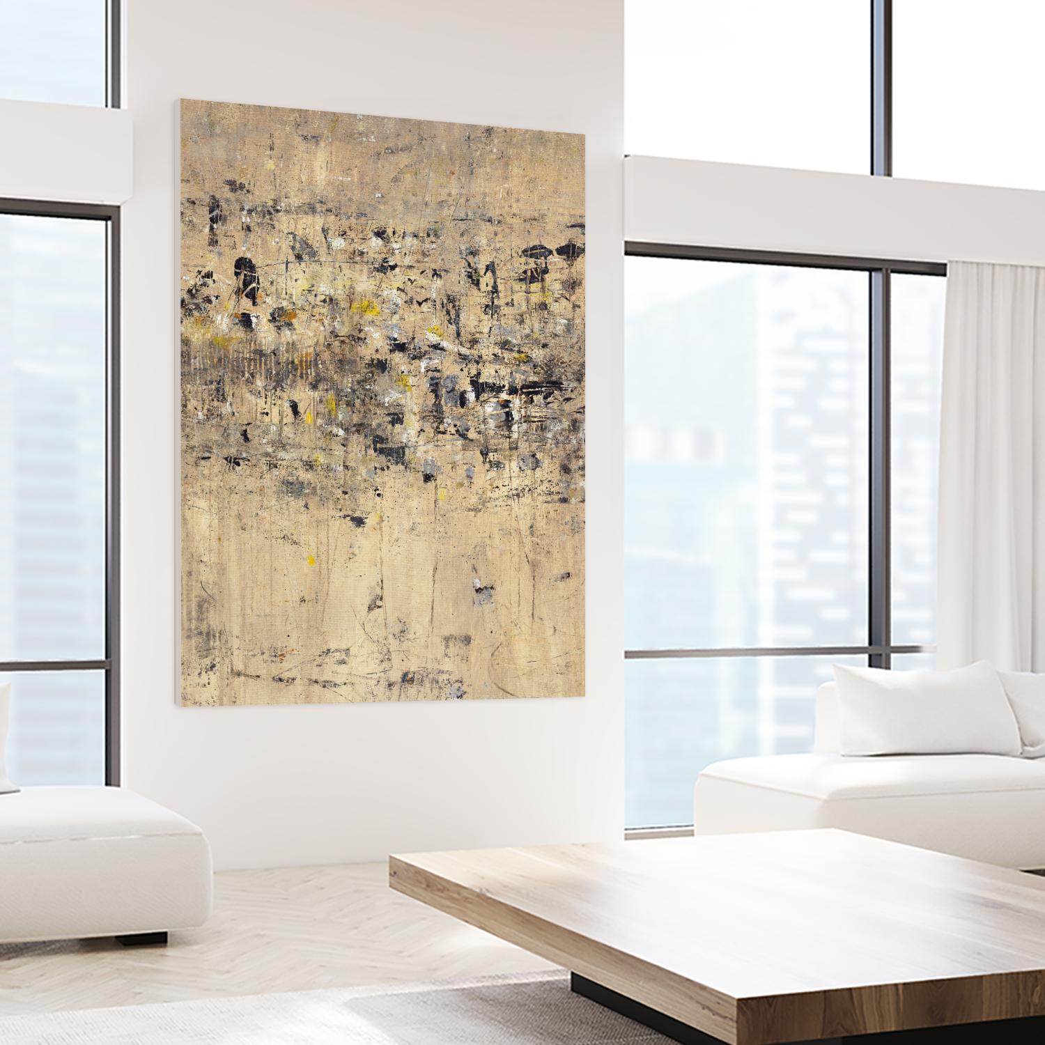 Visitors From Afar by Daleno Art on GIANT ART - gold abstract abstrait