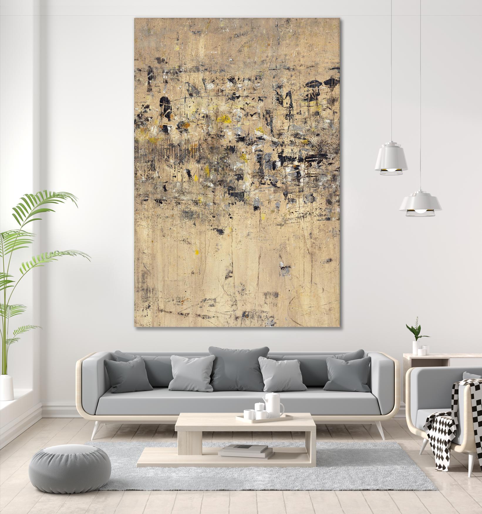 Visitors From Afar by Daleno Art on GIANT ART - gold abstract abstrait