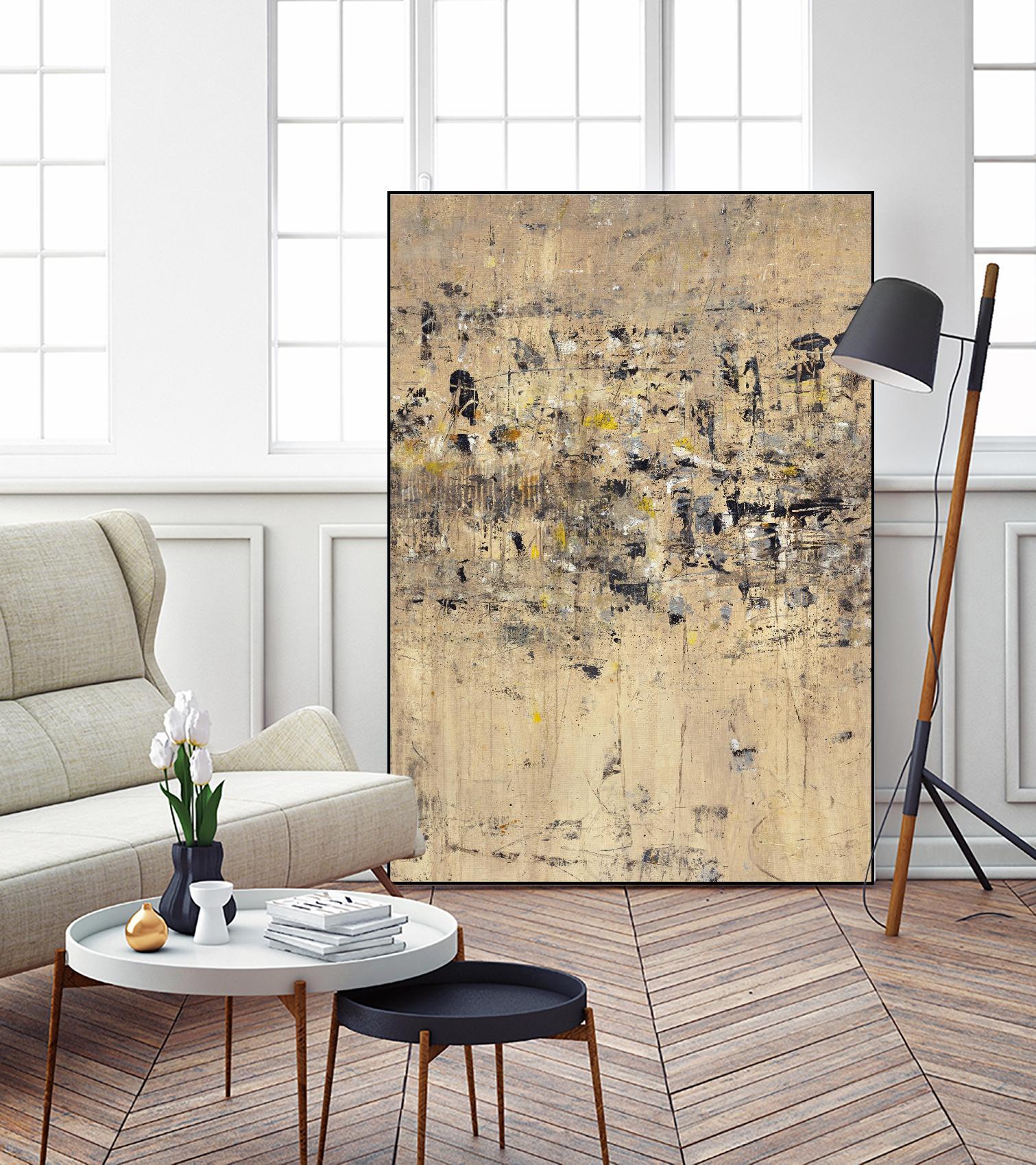 Visitors From Afar by Daleno Art on GIANT ART - gold abstract abstrait