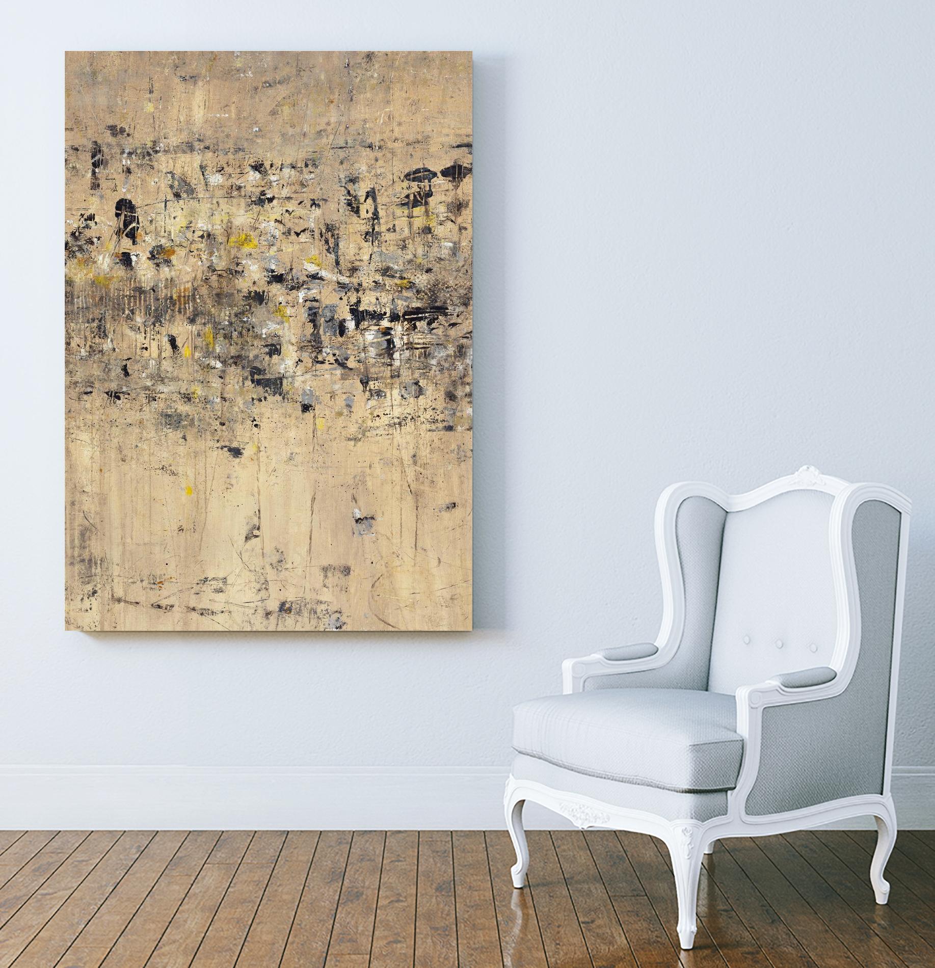 Visitors From Afar by Daleno Art on GIANT ART - gold abstract abstrait
