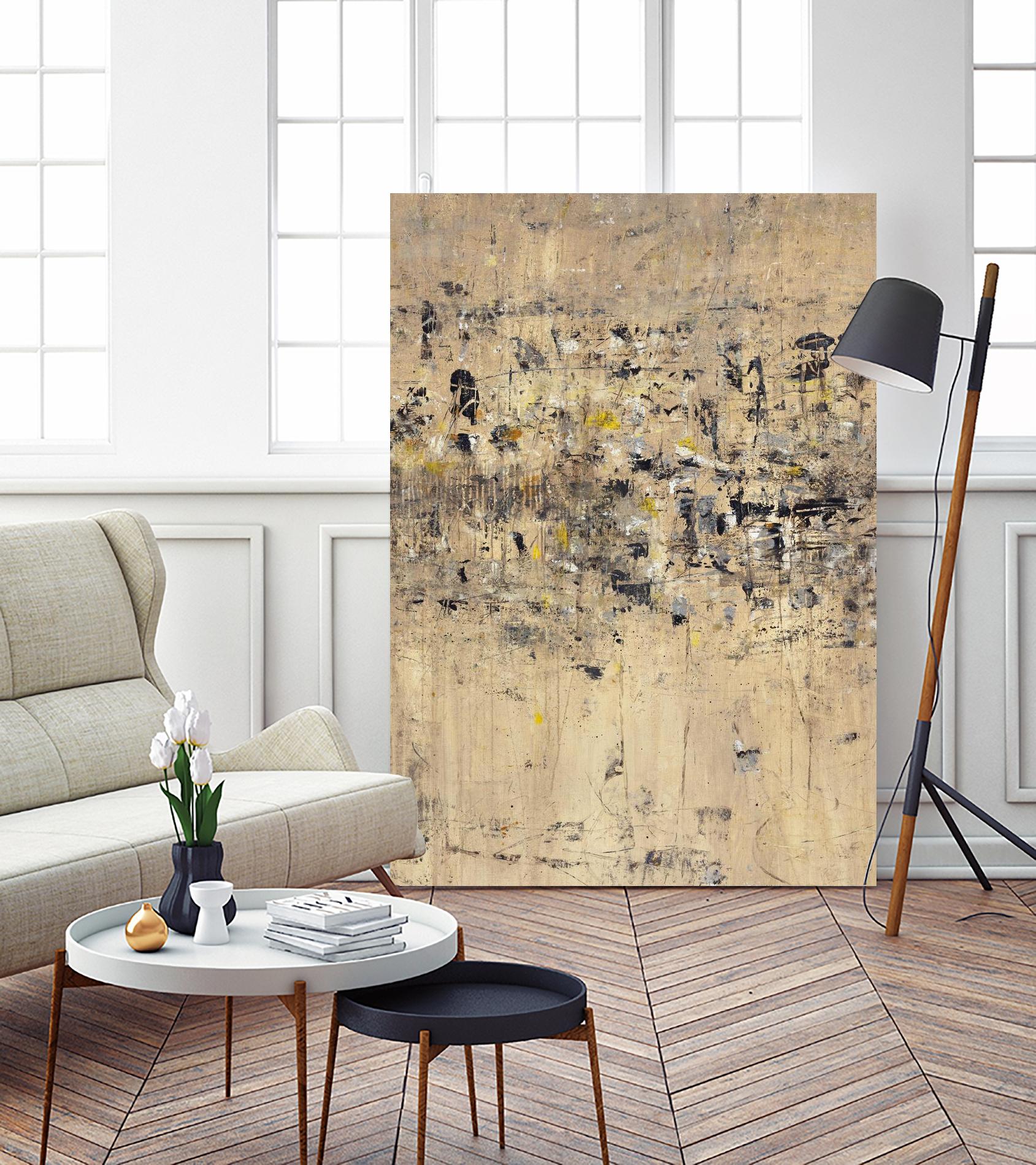 Visitors From Afar by Daleno Art on GIANT ART - gold abstract abstrait
