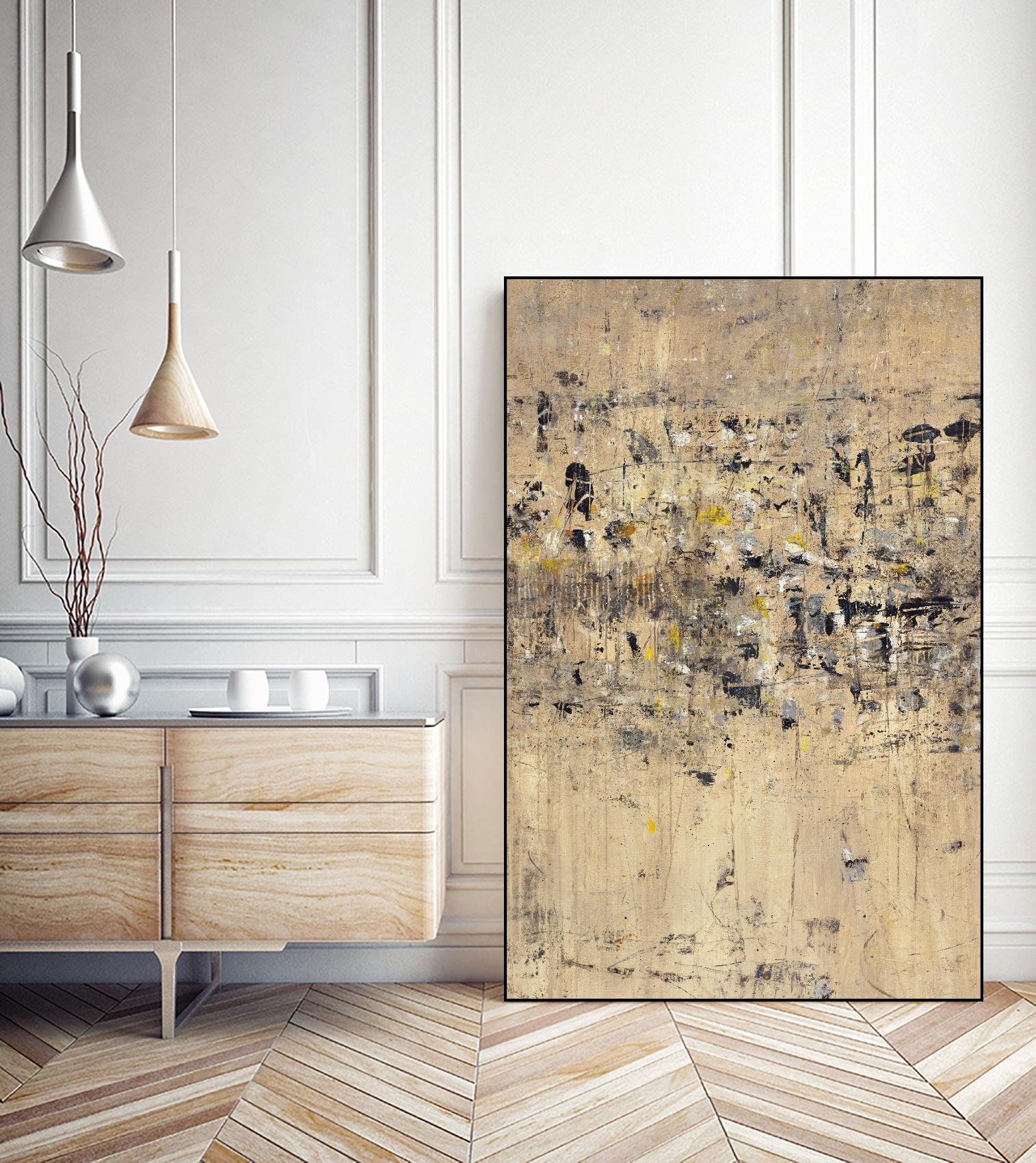 Visitors From Afar by Daleno Art on GIANT ART - gold abstract abstrait