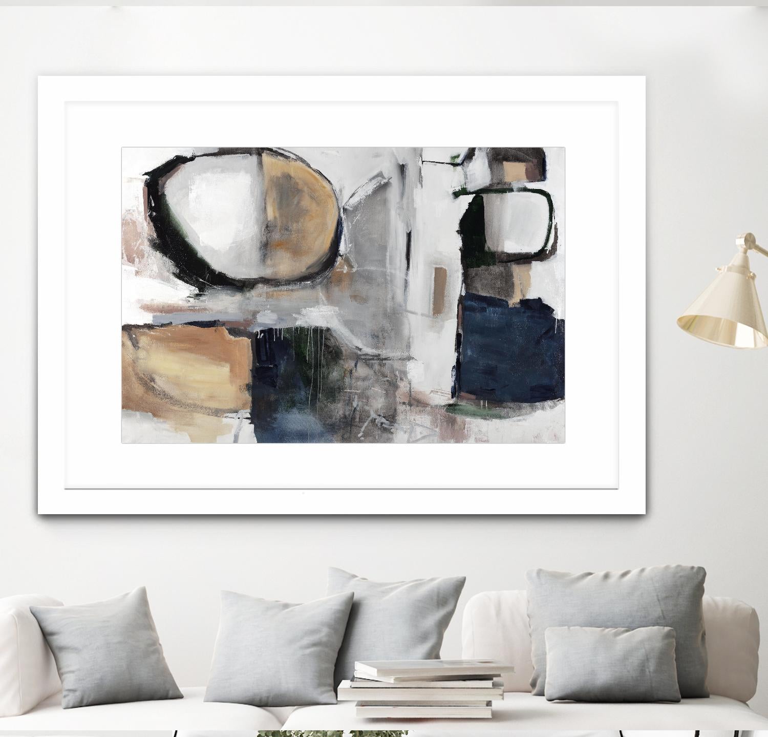 Loud and Quiet II by Daleno Art on GIANT ART - beige abstract
