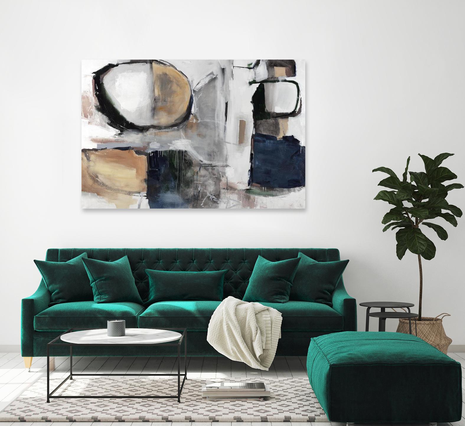 Loud and Quiet II by Daleno Art on GIANT ART - beige abstract