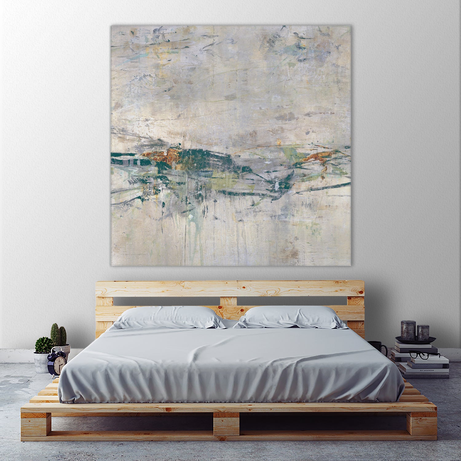 Broken Road III by Daleno Art on GIANT ART - green abstract