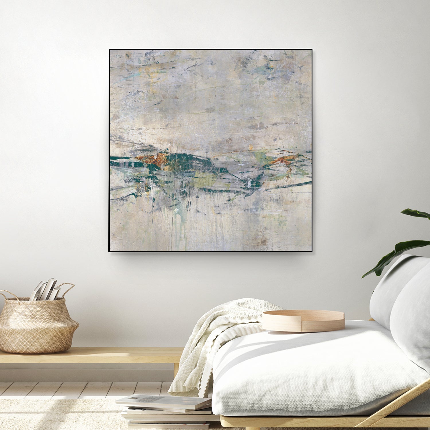 Broken Road III by Daleno Art on GIANT ART - green abstract