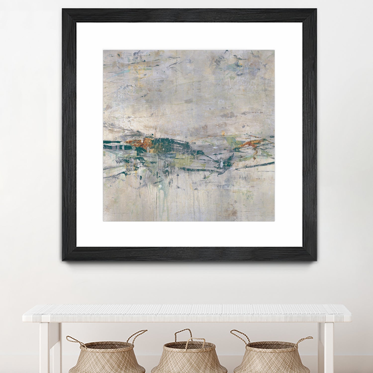 Broken Road III by Daleno Art on GIANT ART - green abstract