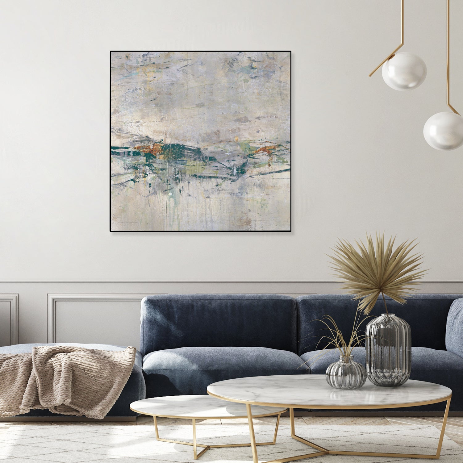 Broken Road III by Daleno Art on GIANT ART - green abstract