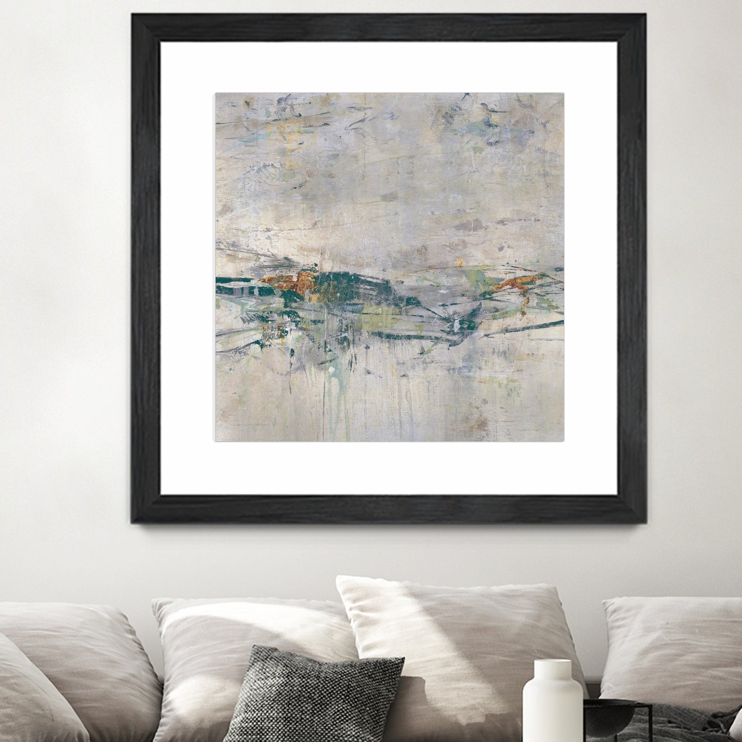 Broken Road III by Daleno Art on GIANT ART - green abstract