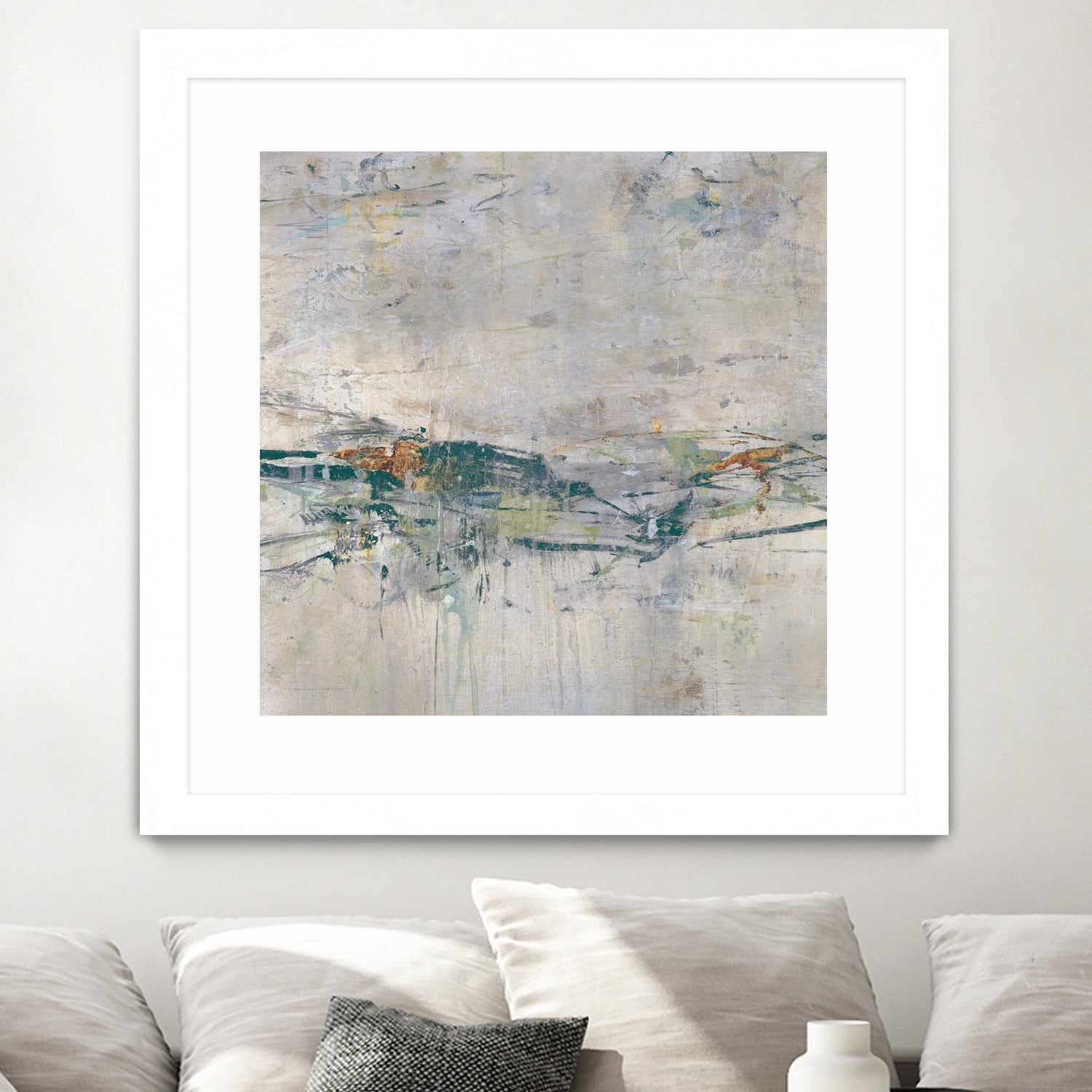 Broken Road III by Daleno Art on GIANT ART - green abstract