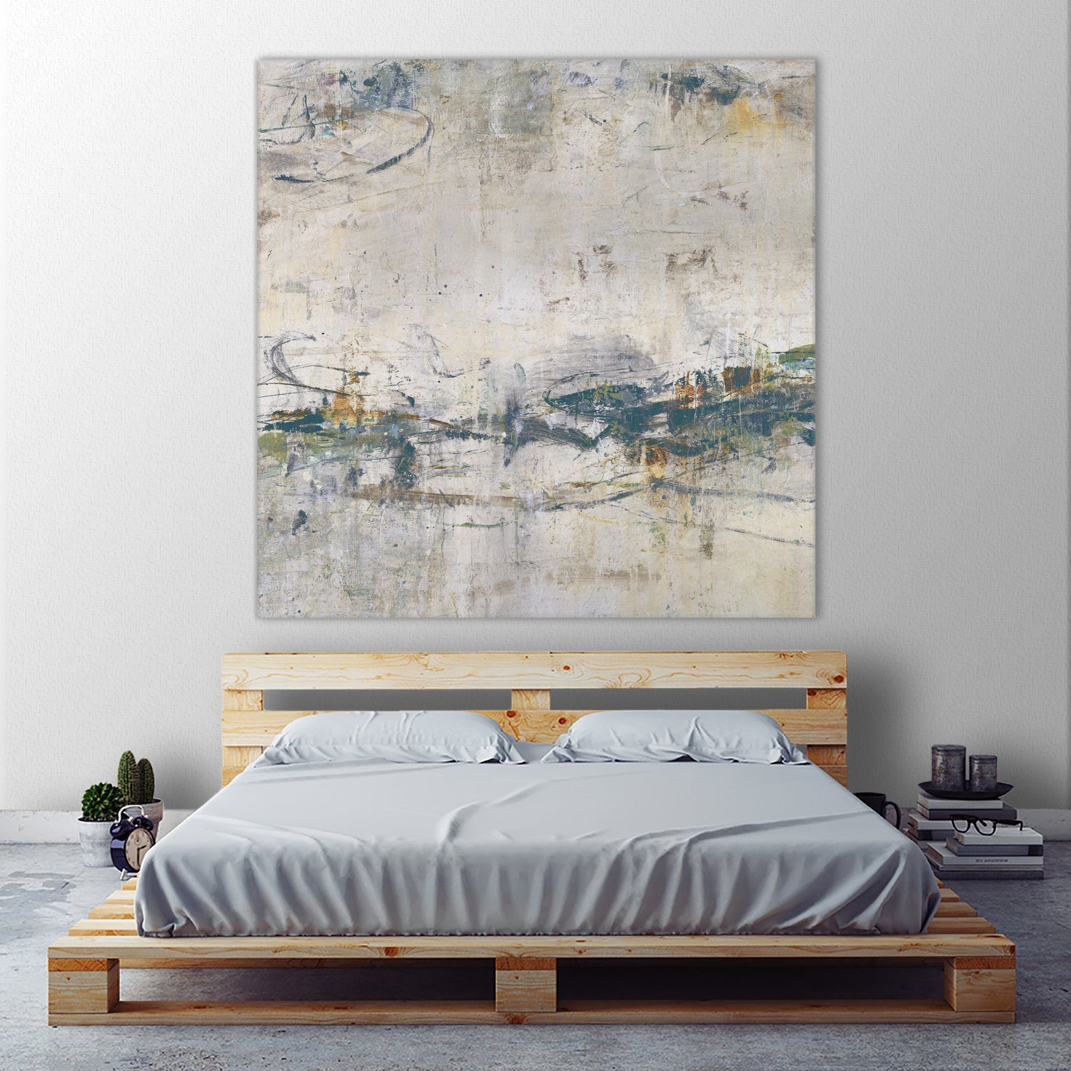 Broken Road IV by Daleno Art on GIANT ART - green abstract