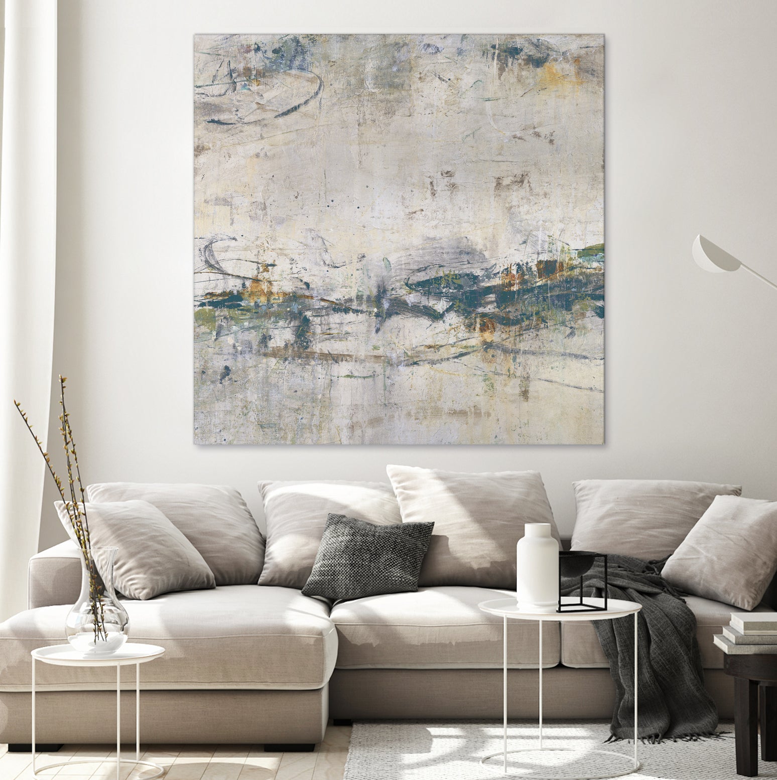 Broken Road IV by Daleno Art on GIANT ART - green abstract