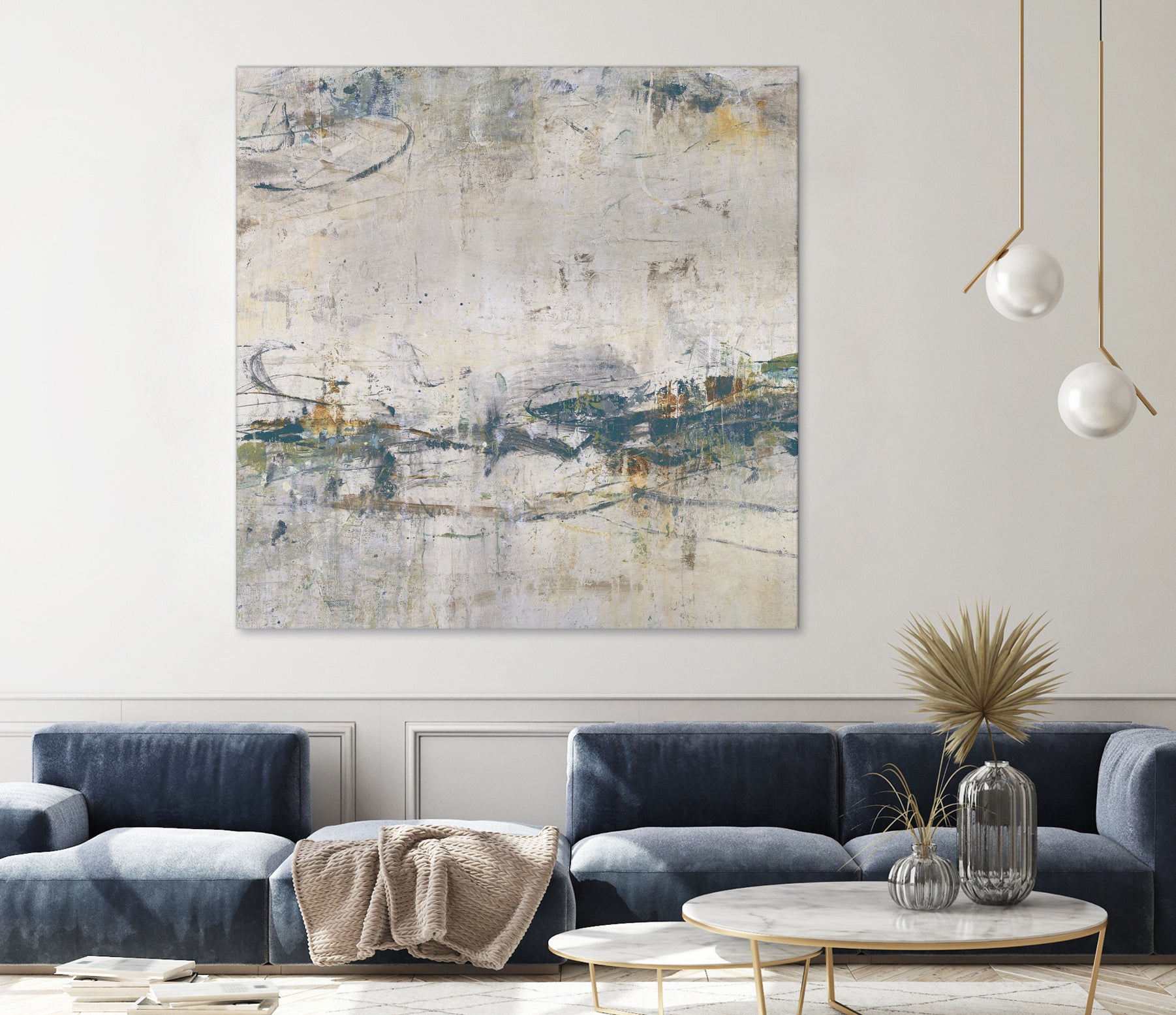 Broken Road IV by Daleno Art on GIANT ART - green abstract