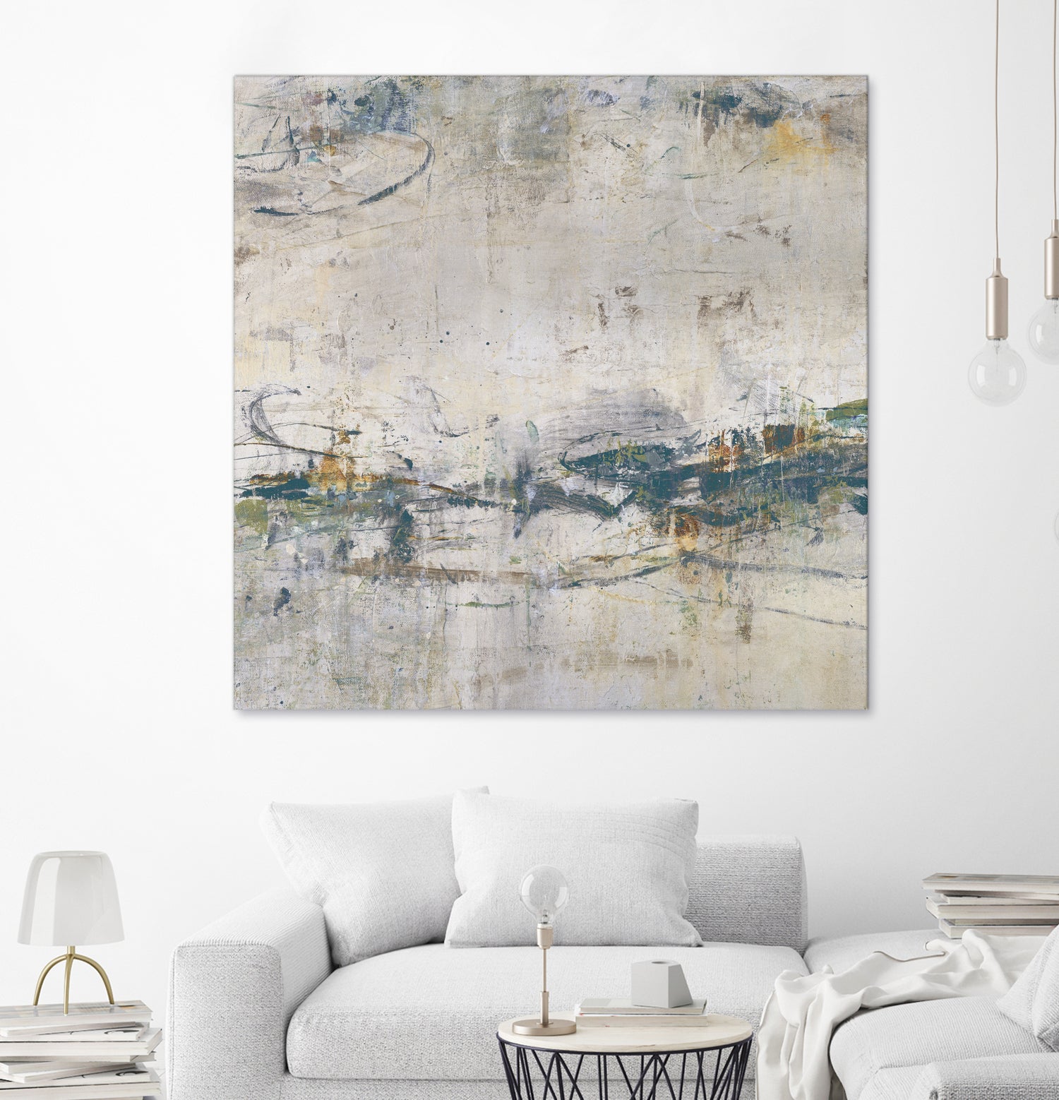 Broken Road IV by Daleno Art on GIANT ART - green abstract