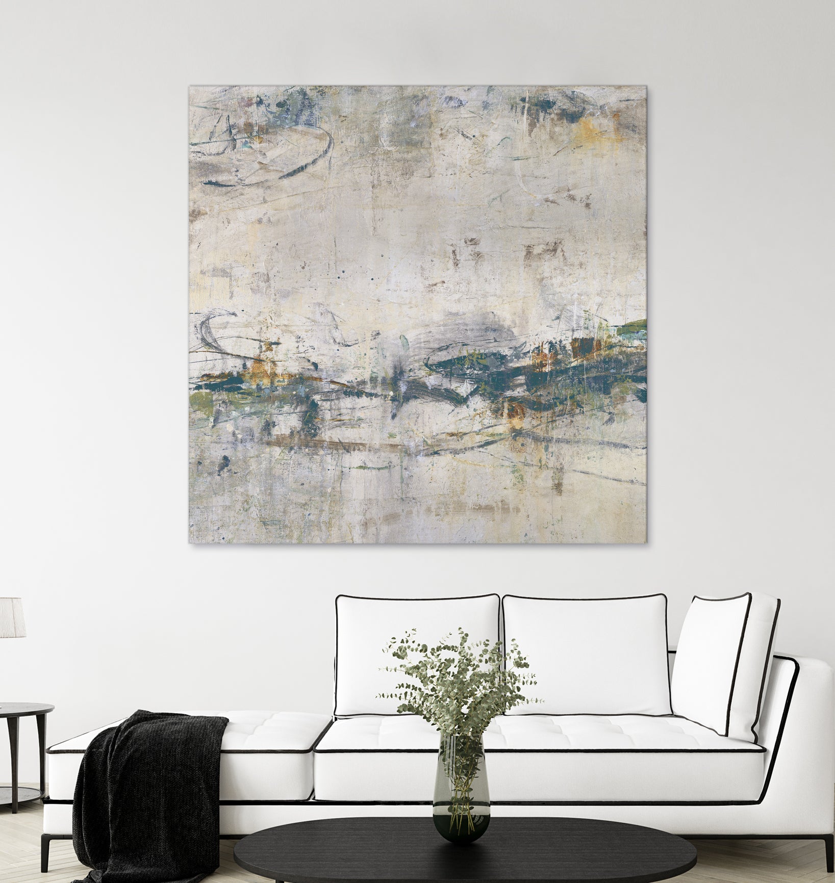 Broken Road IV by Daleno Art on GIANT ART - green abstract