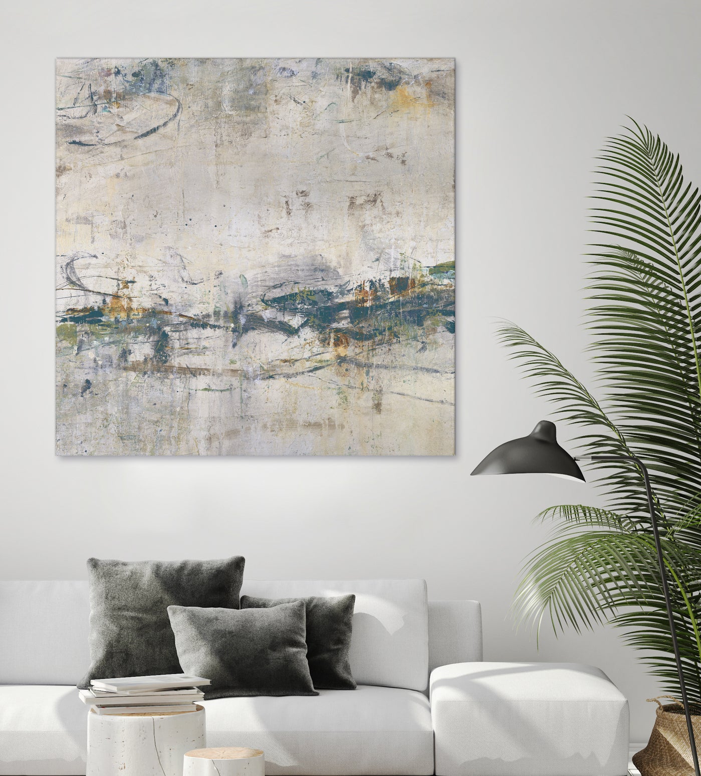 Broken Road IV by Daleno Art on GIANT ART - green abstract