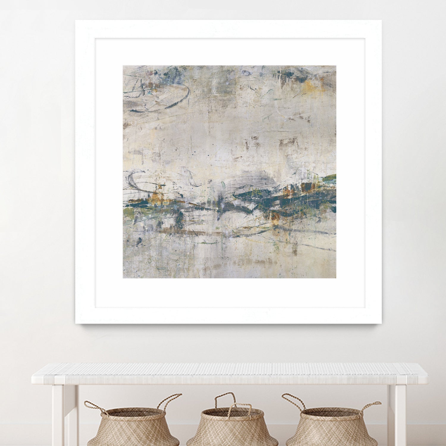 Broken Road IV by Daleno Art on GIANT ART - green abstract