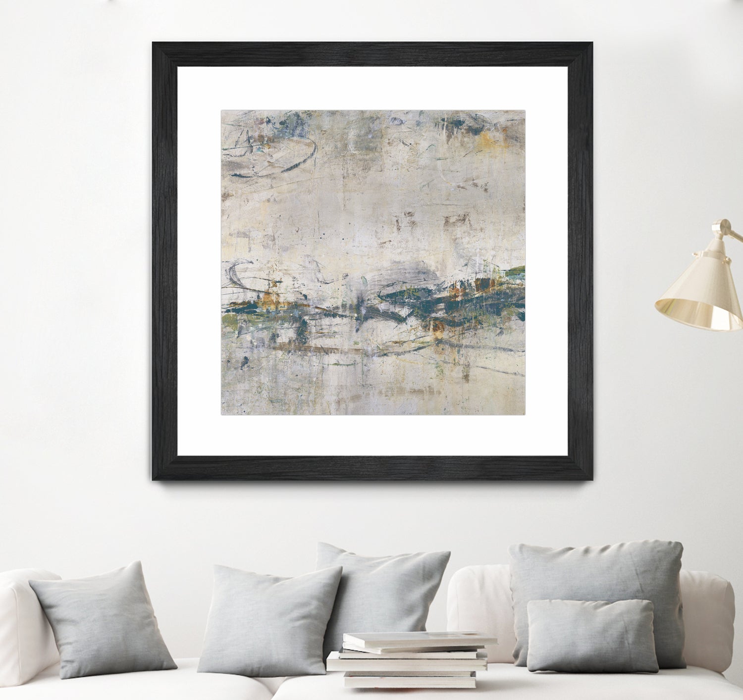 Broken Road IV by Daleno Art on GIANT ART - green abstract