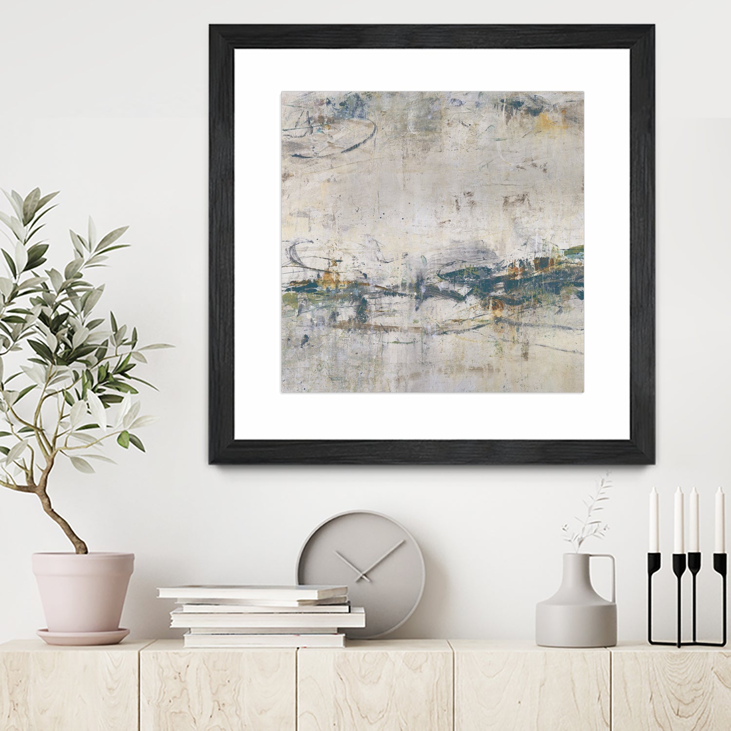 Broken Road IV by Daleno Art on GIANT ART - green abstract