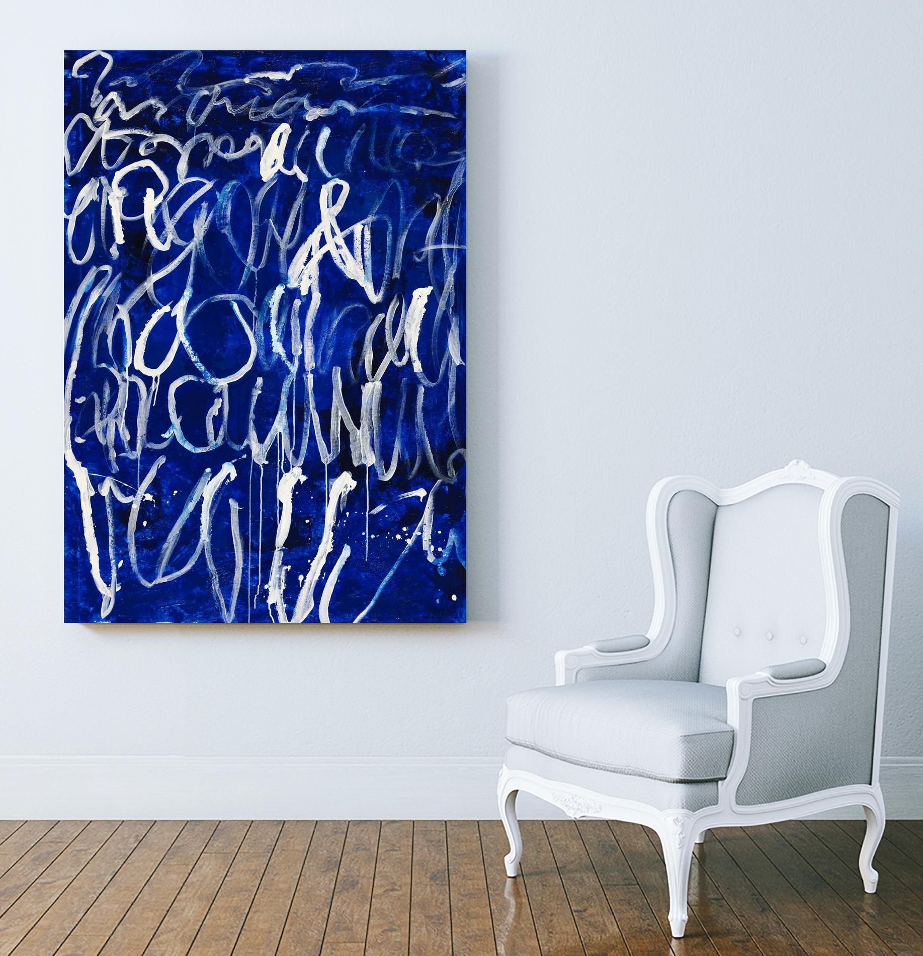 Prescription to Fame by Daleno Art on GIANT ART - blue abstract scribble