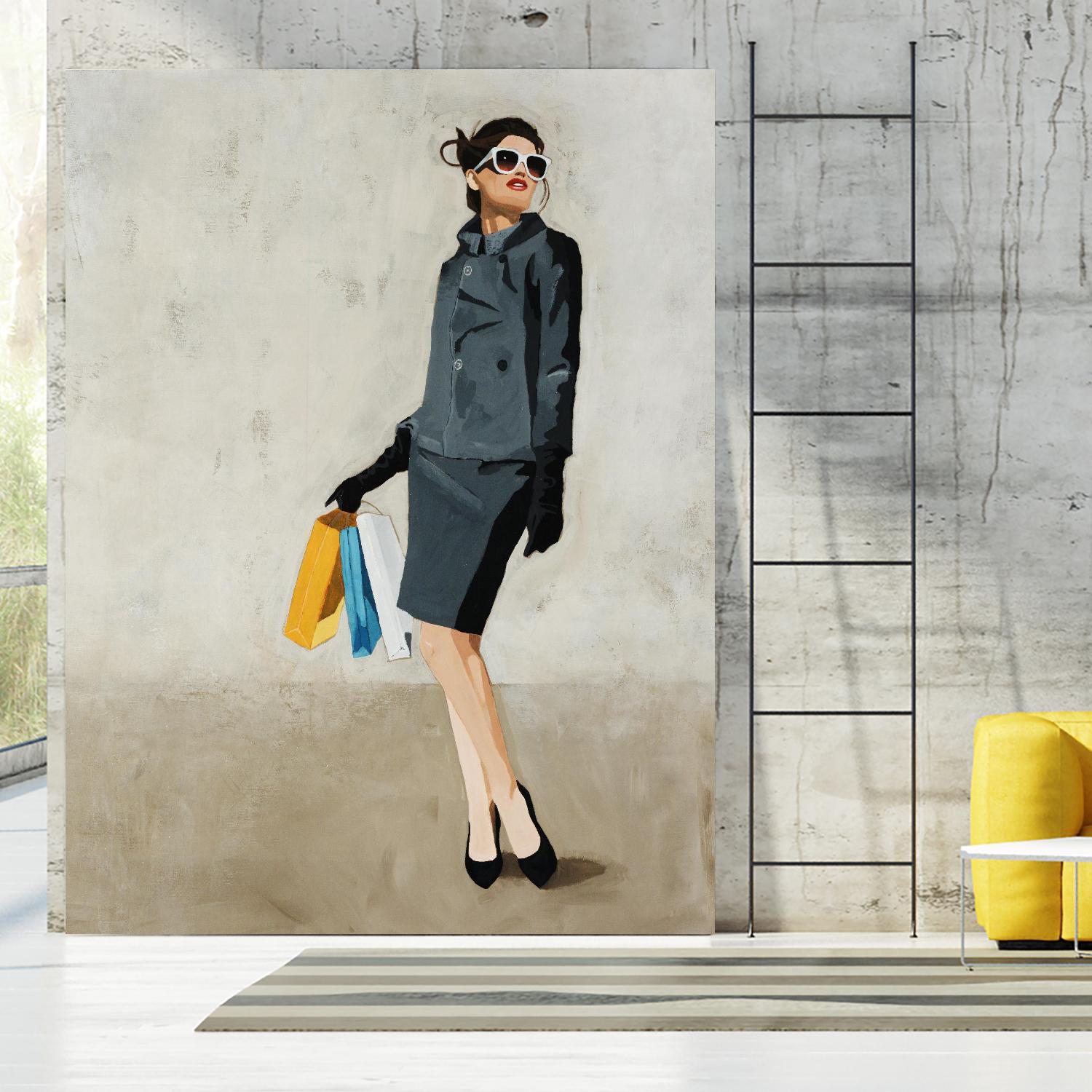 Cosmopolitan by Daleno Art on GIANT ART - blue abstract figure