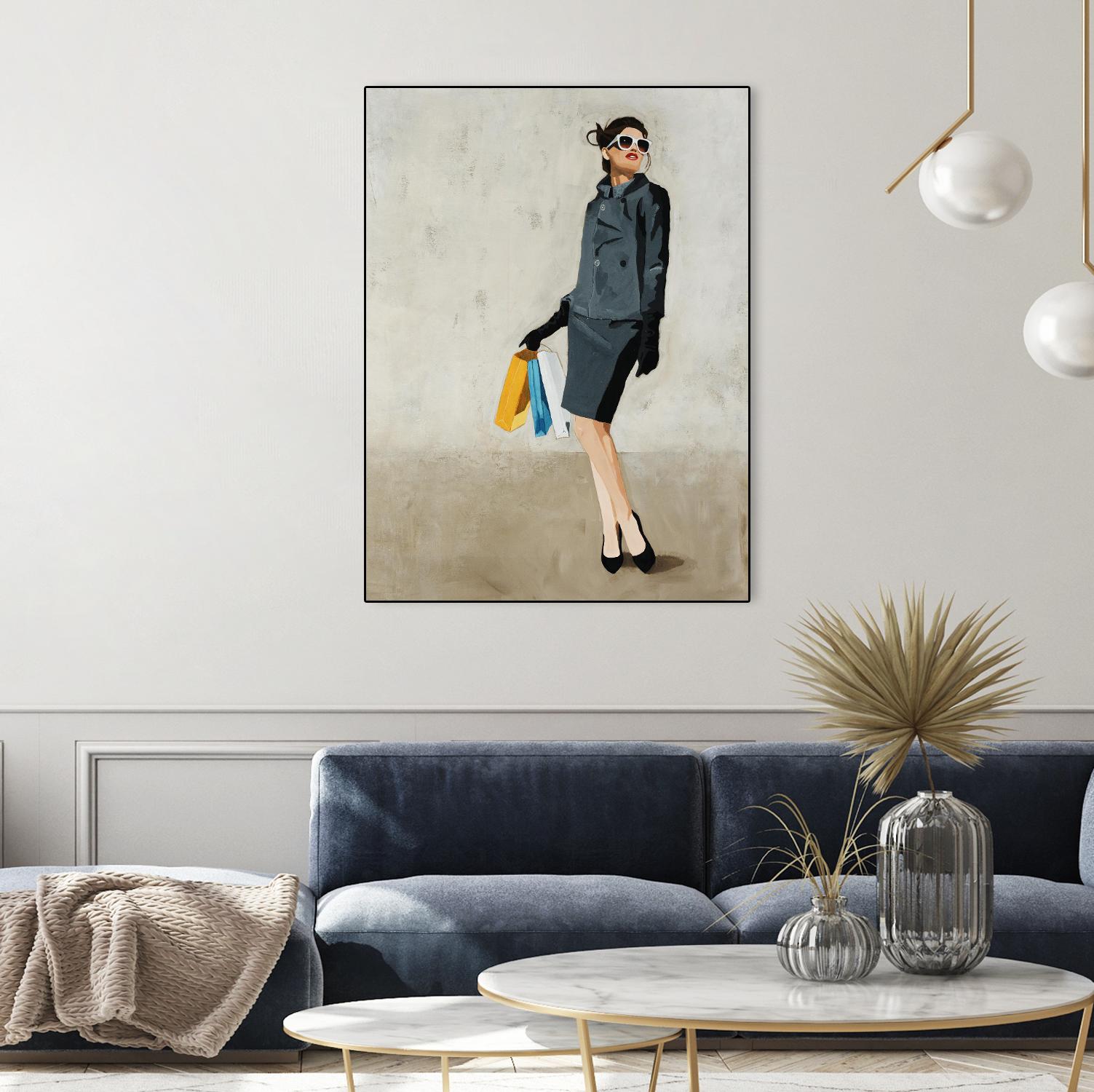 Cosmopolitan by Daleno Art on GIANT ART - blue abstract figure