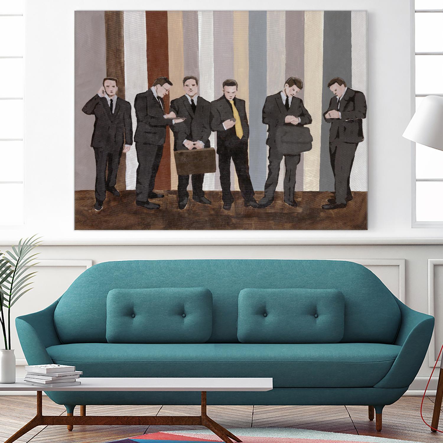 Conference Break by Daleno Art on GIANT ART - beige figurative figure