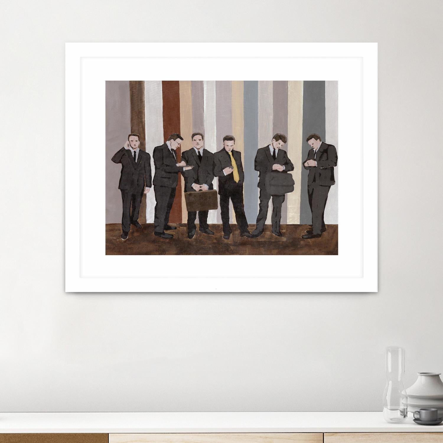 Conference Break by Daleno Art on GIANT ART - beige shapes figure