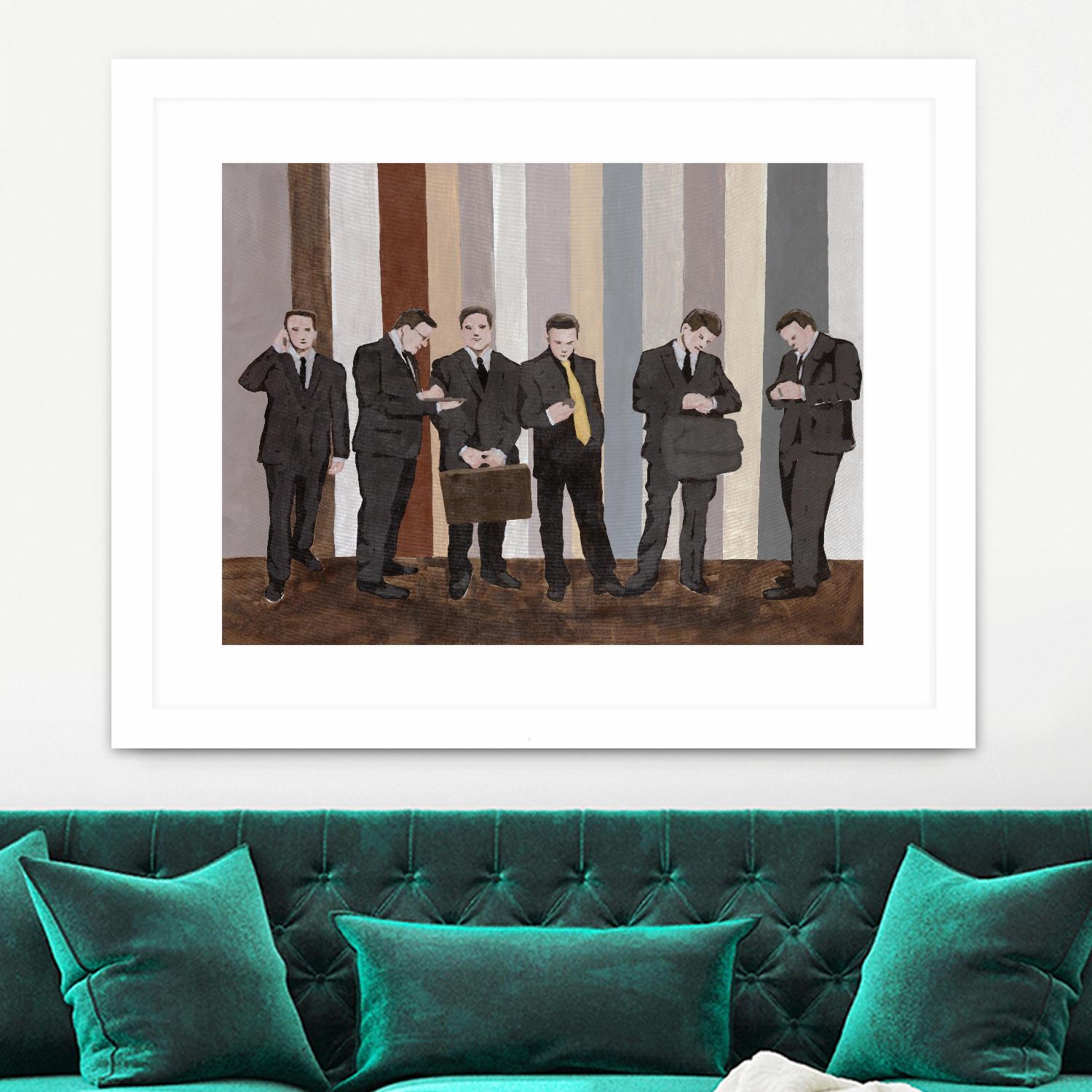 Conference Break by Daleno Art on GIANT ART - beige shapes figure