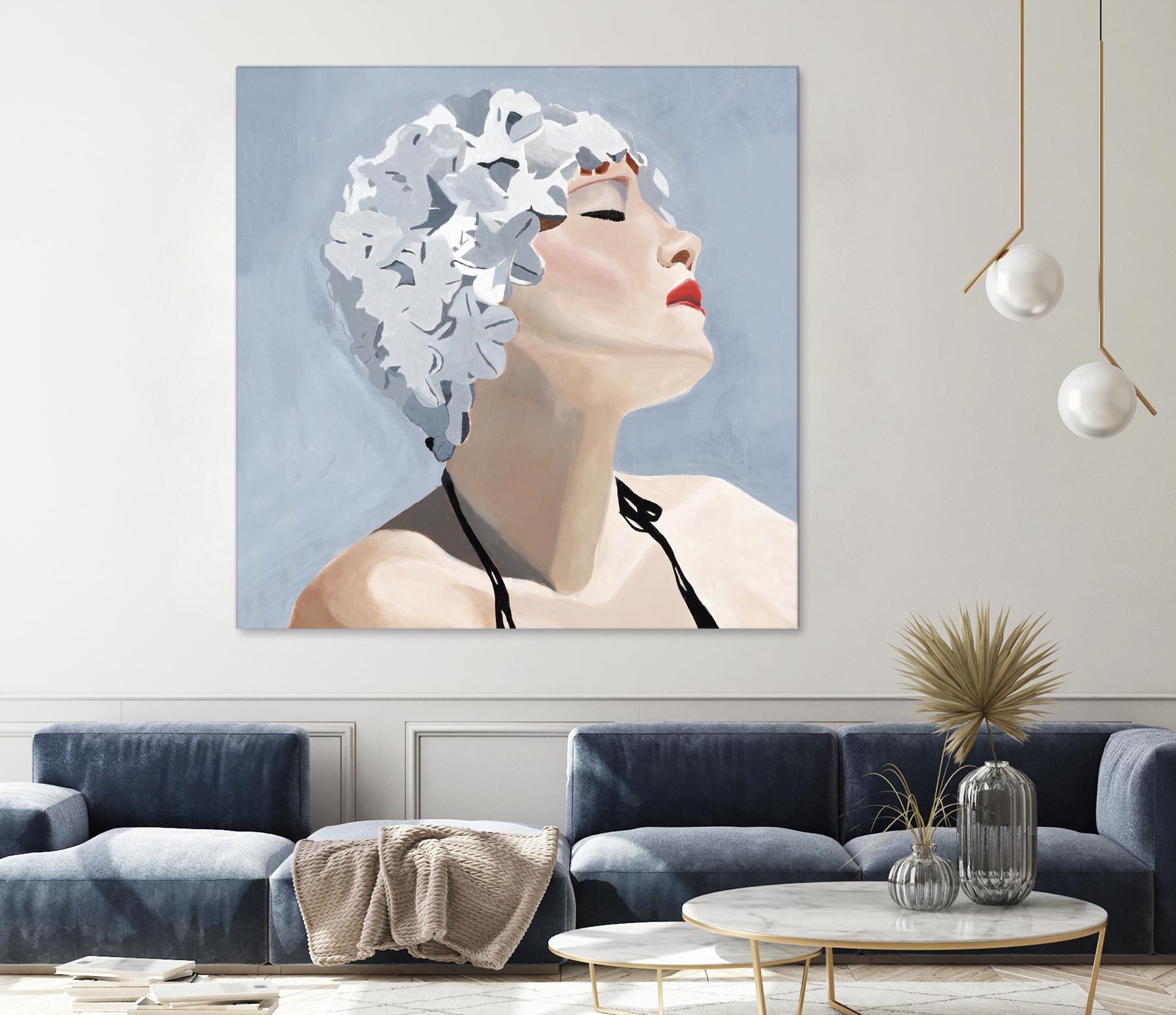 Getting My Tan On by Daleno Art on GIANT ART - red figurative swimmer