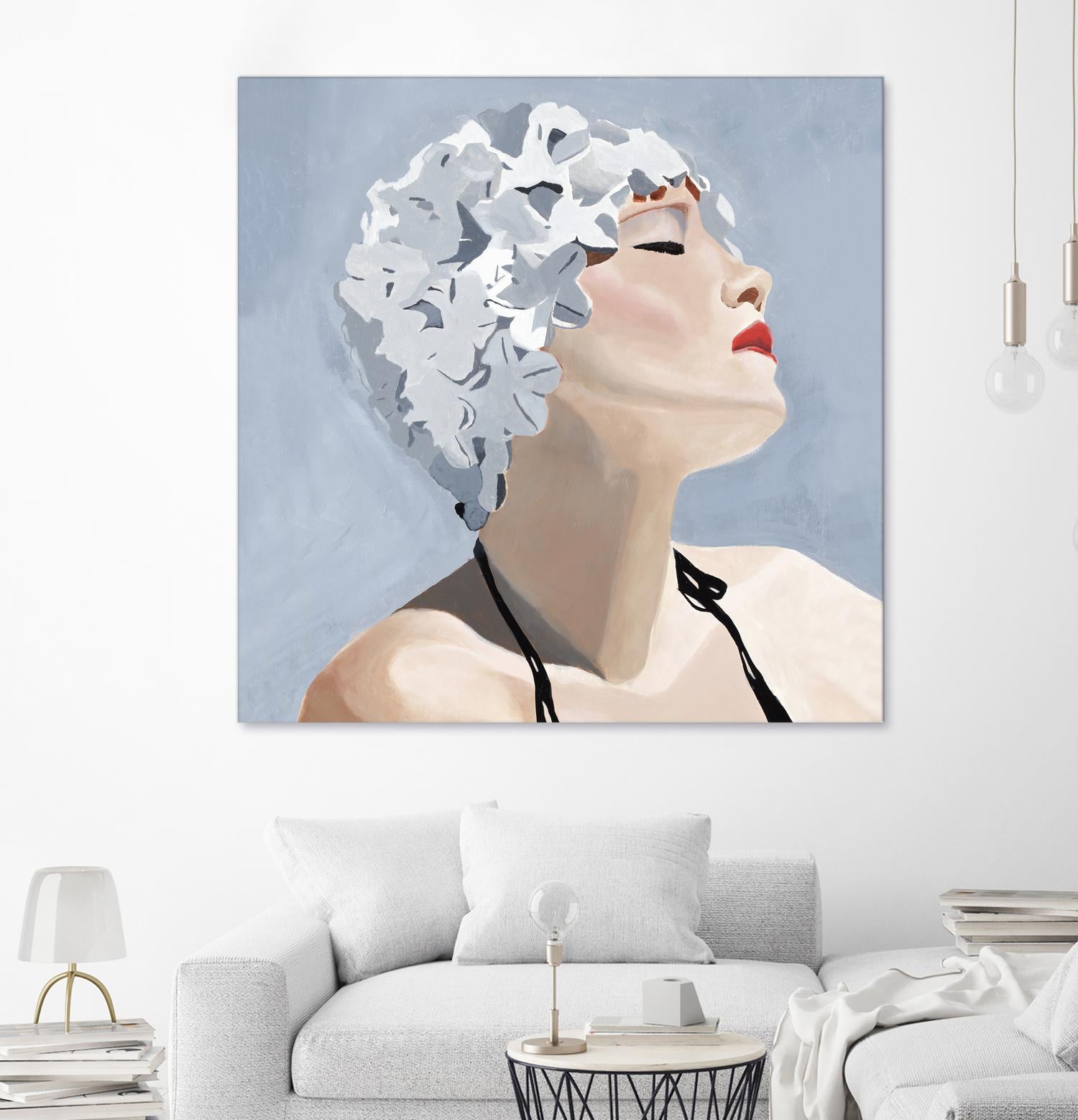 Getting My Tan On by Daleno Art on GIANT ART - red figurative swimmer