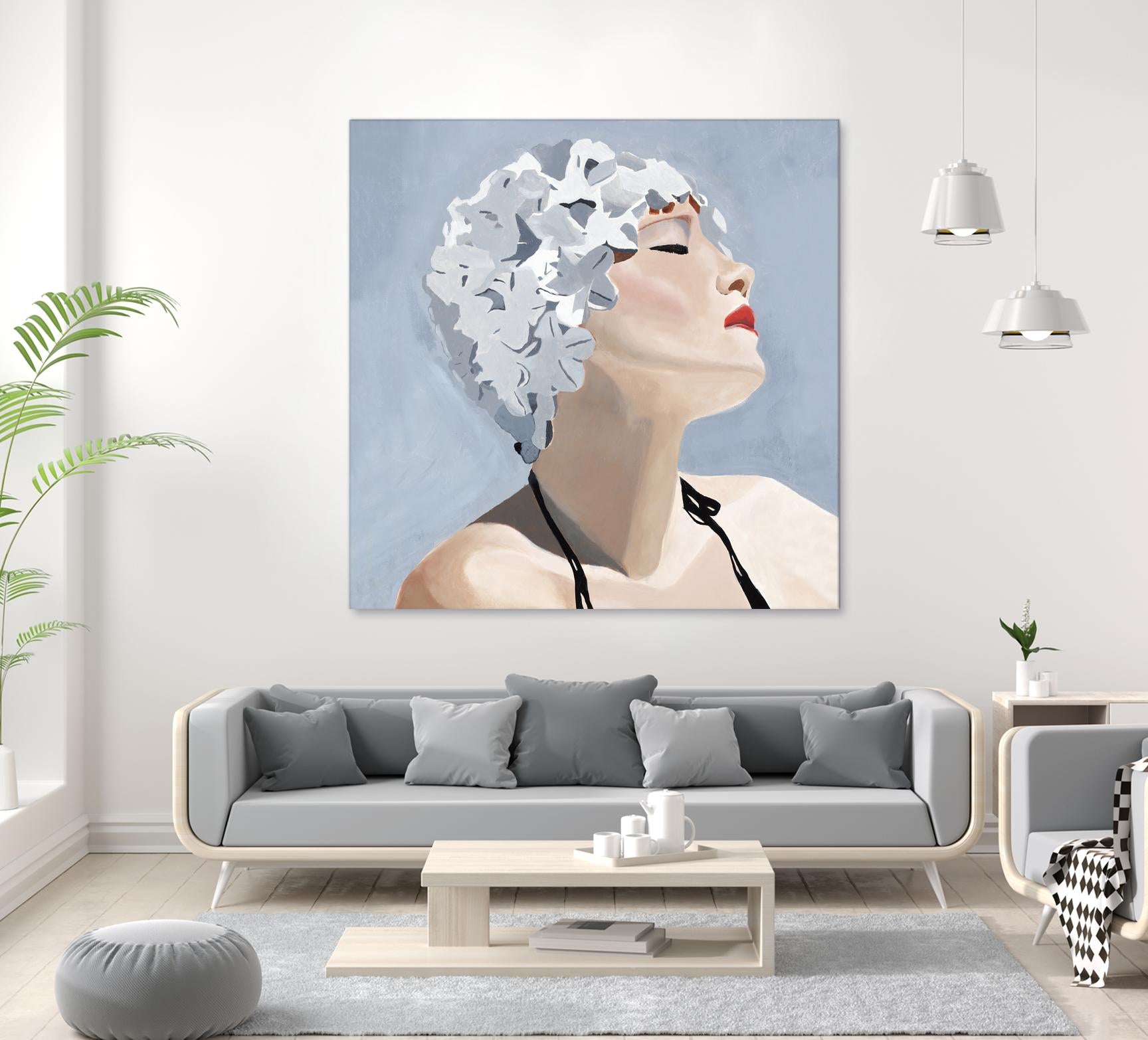 Getting My Tan On by Daleno Art on GIANT ART - red figurative swimmer