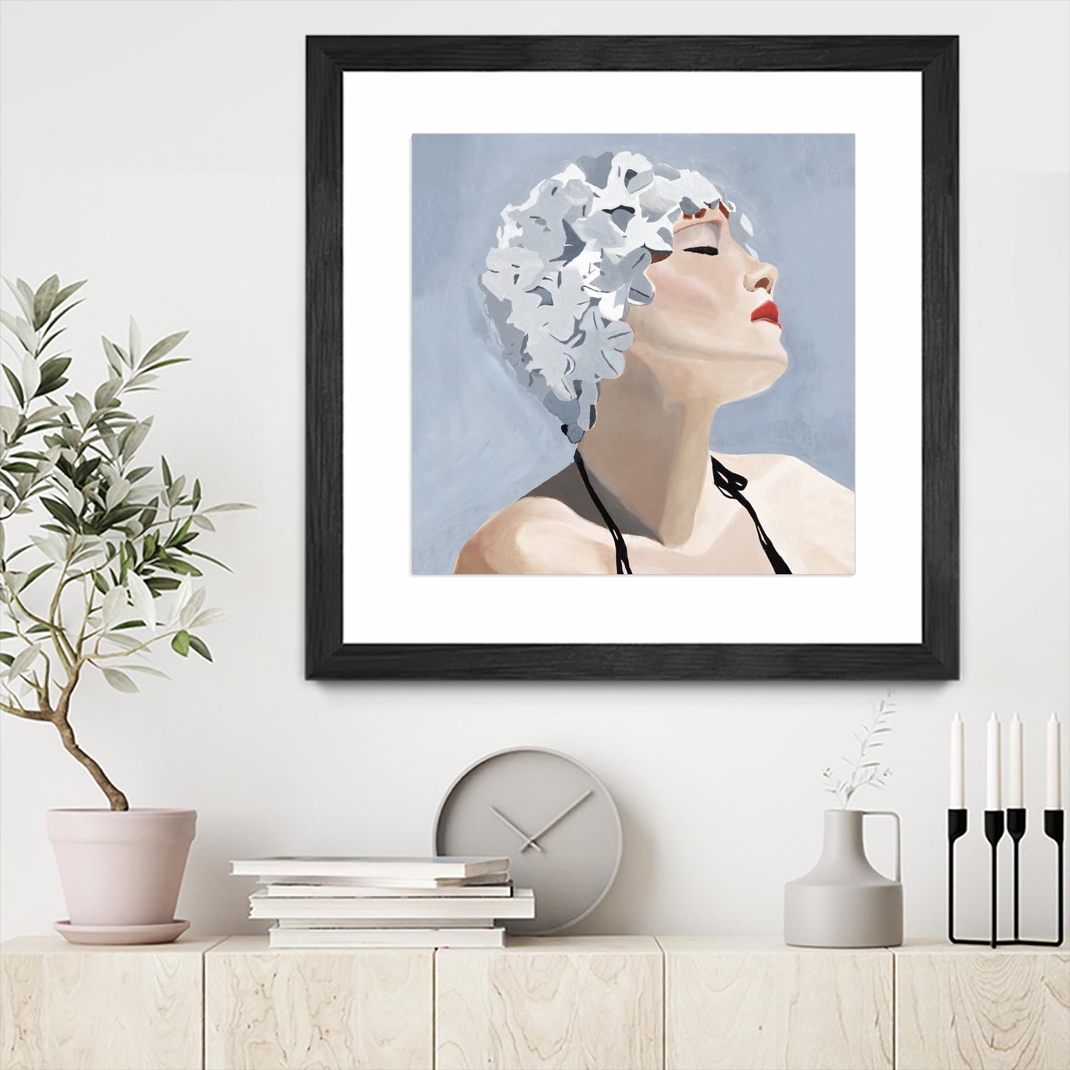 Getting My Tan On by Daleno Art on GIANT ART - red figurative swimmer