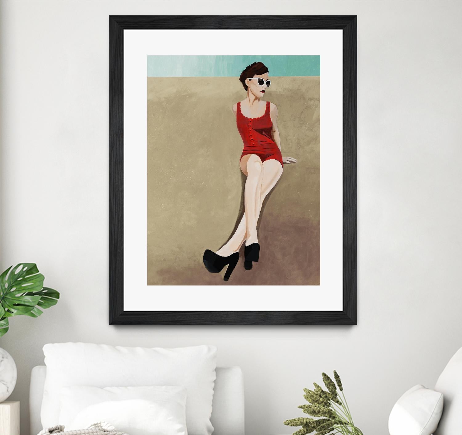 Rays of Glamour by Daleno Art on GIANT ART - red figurative fashion