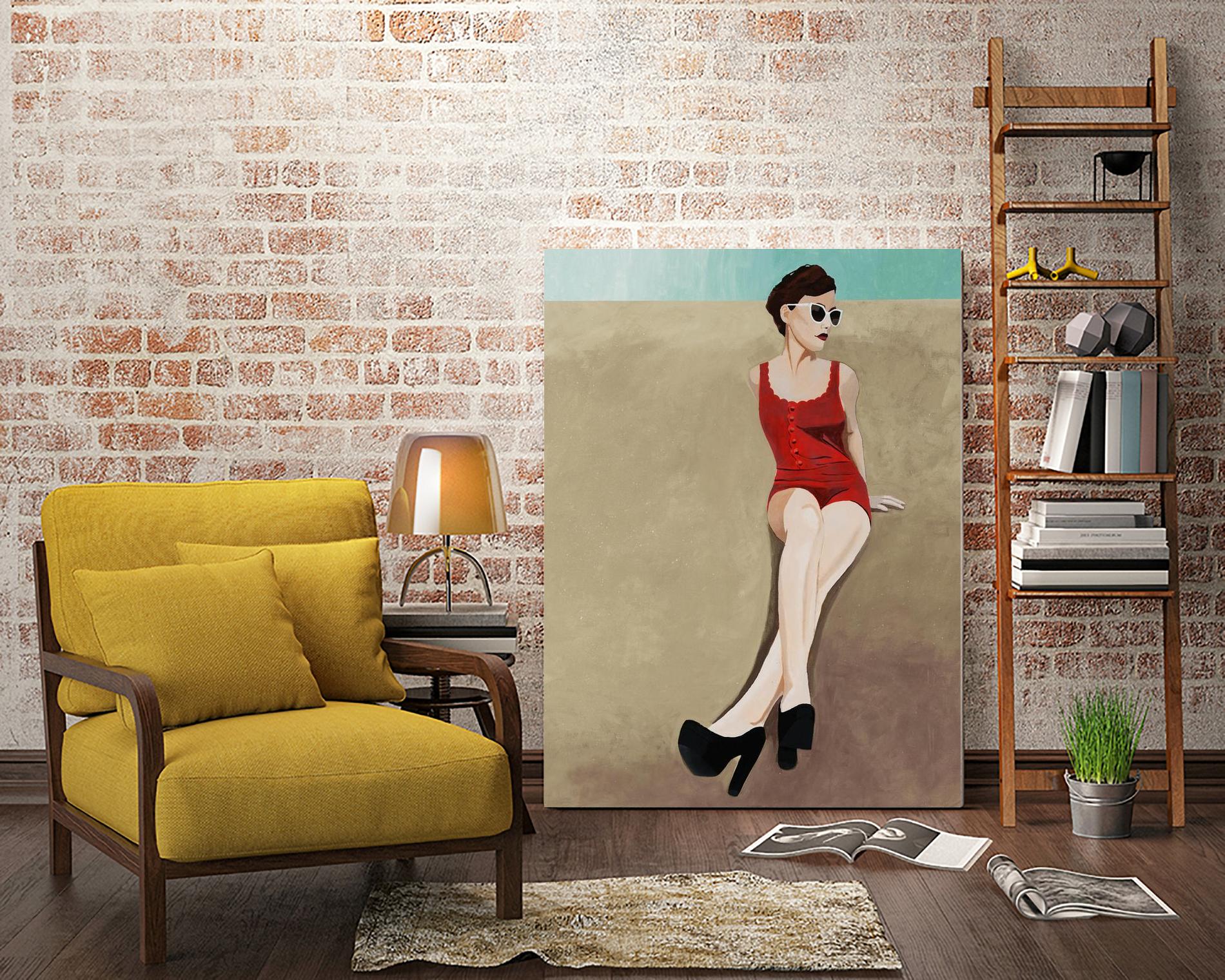 Rays of Glamour by Daleno Art on GIANT ART - red figurative fashion