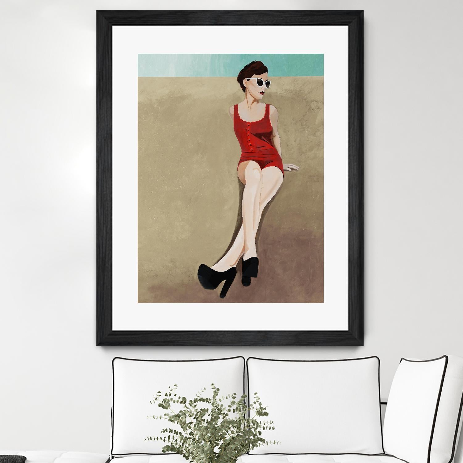 Rays of Glamour by Daleno Art on GIANT ART - red figurative fashion