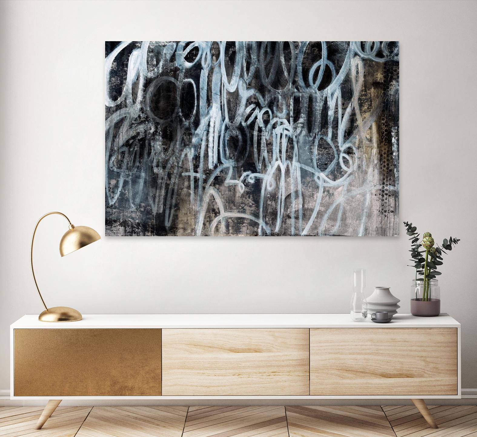 Skip the Small Talk by Daleno Art on GIANT ART - white abstract