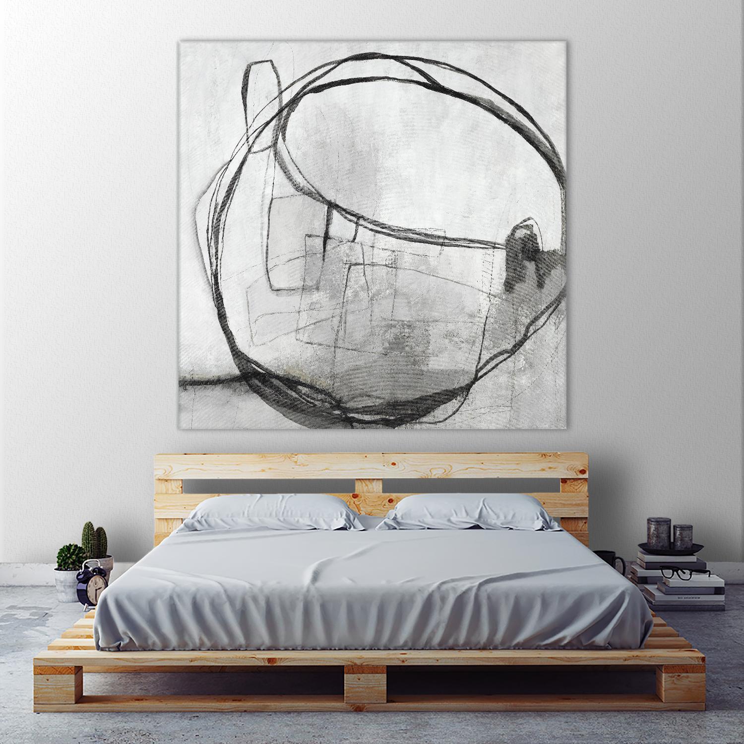 Lucent Sphere by Daleno Art on GIANT ART - black black & white circle