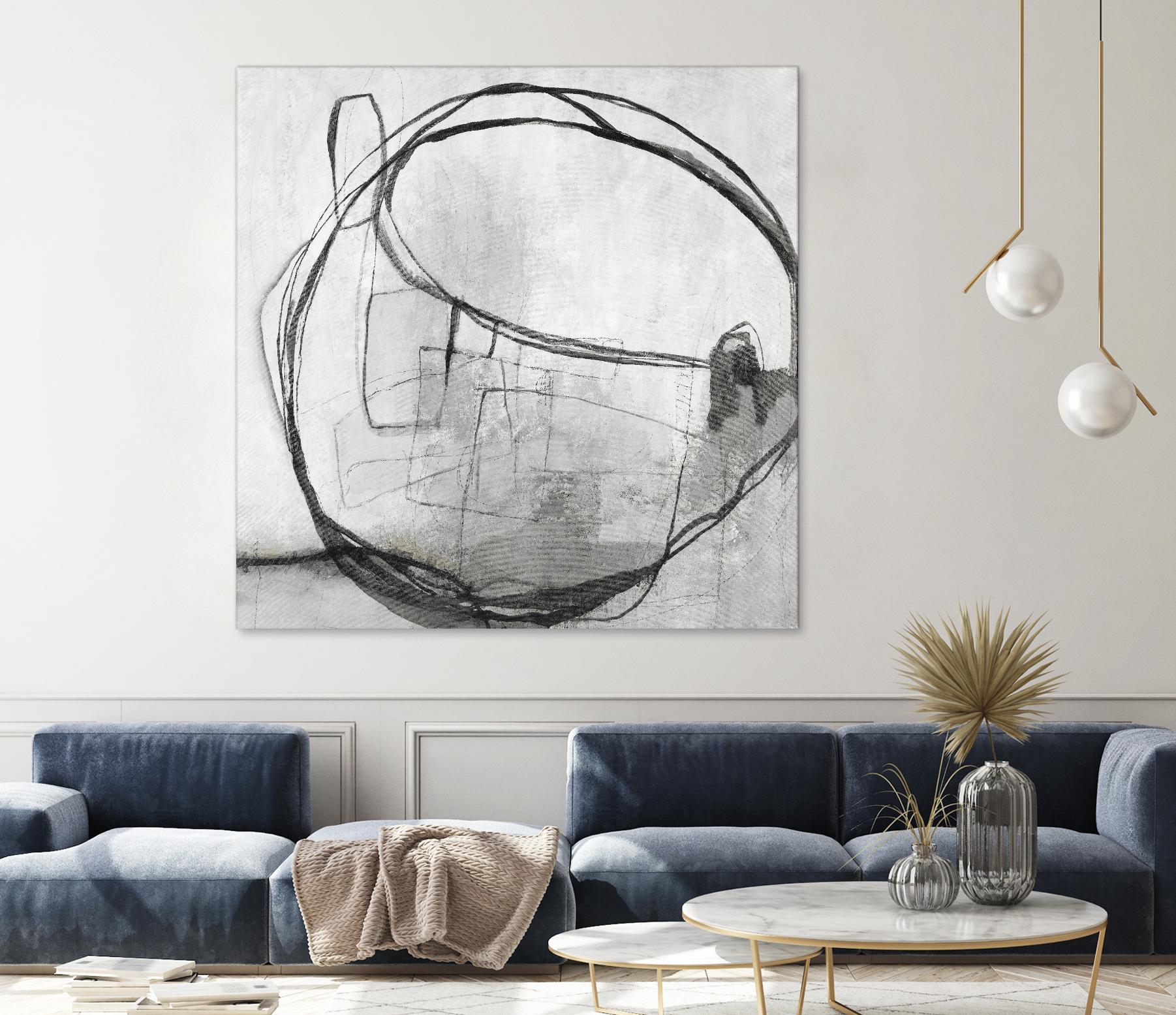 Lucent Sphere by Daleno Art on GIANT ART - black black & white circle