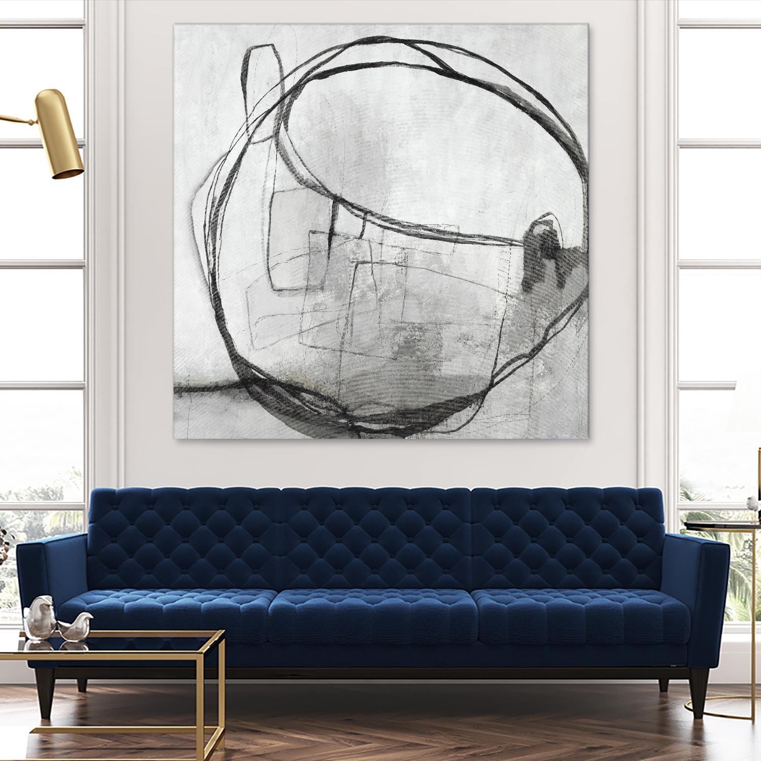 Lucent Sphere by Daleno Art on GIANT ART - black black & white circle